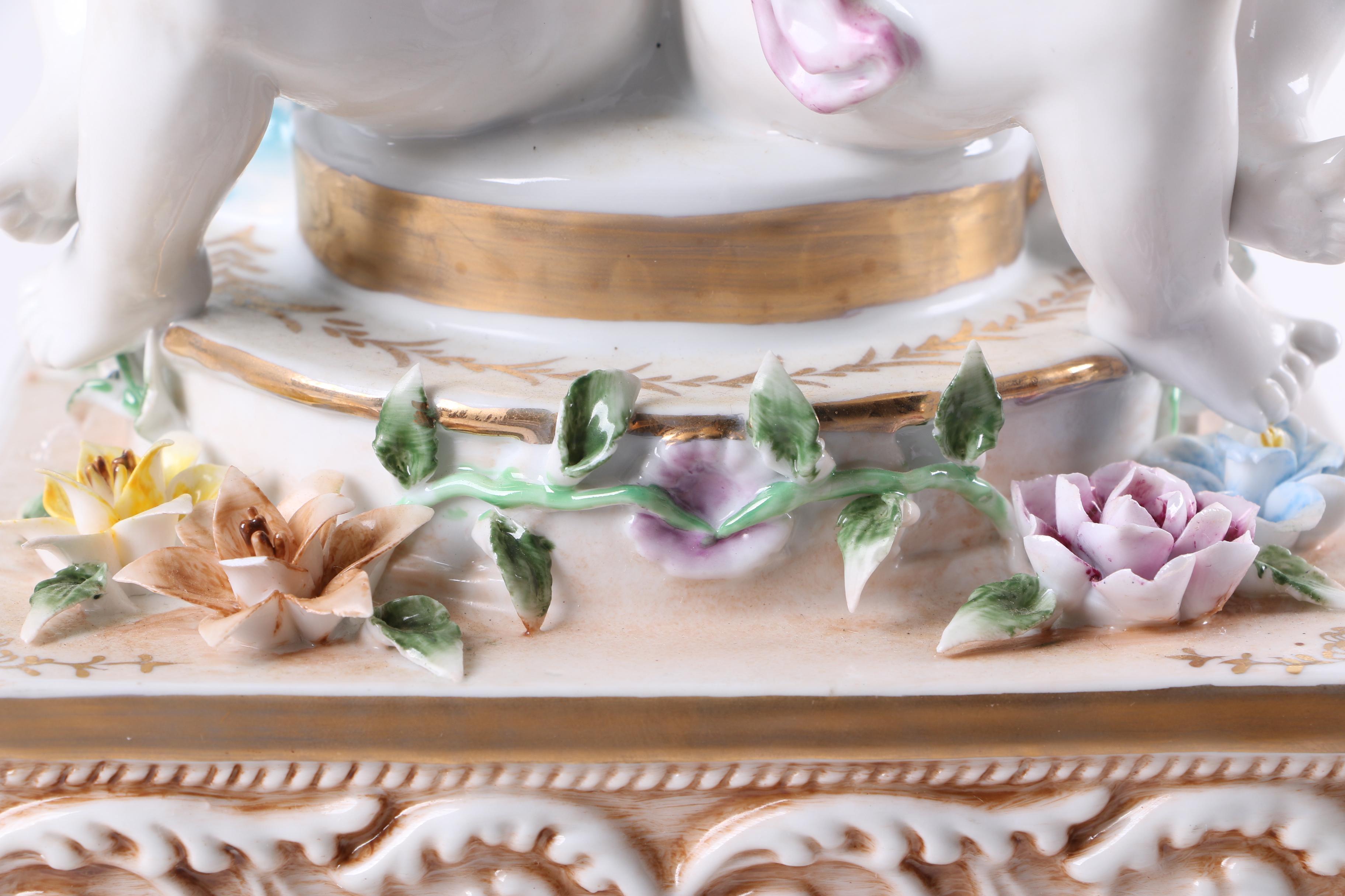 Antique Richard Klemm Dresden Porcelain Cherub Centerpiece Bowl