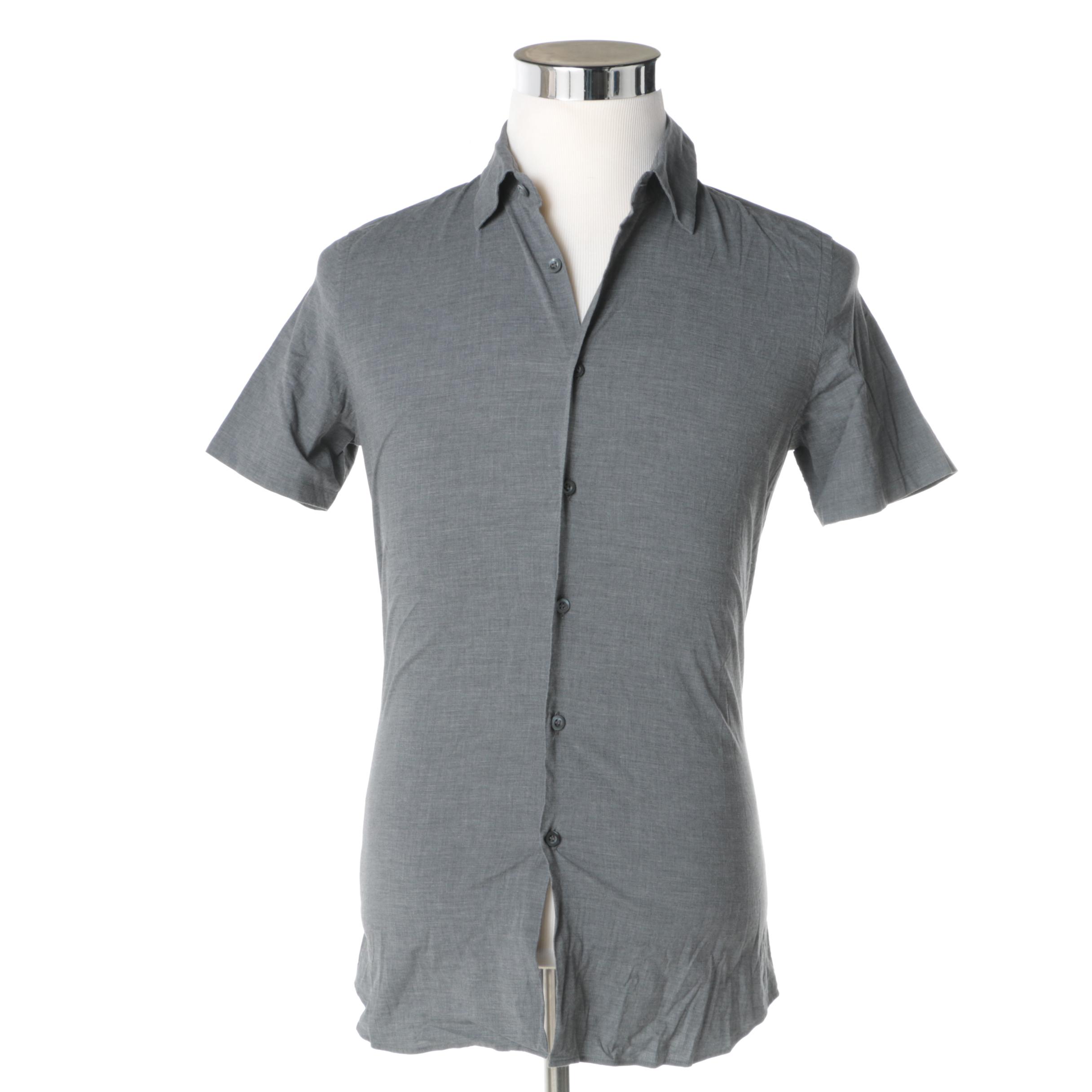 Men's Prada Short-Sleeved Button Up Shirt