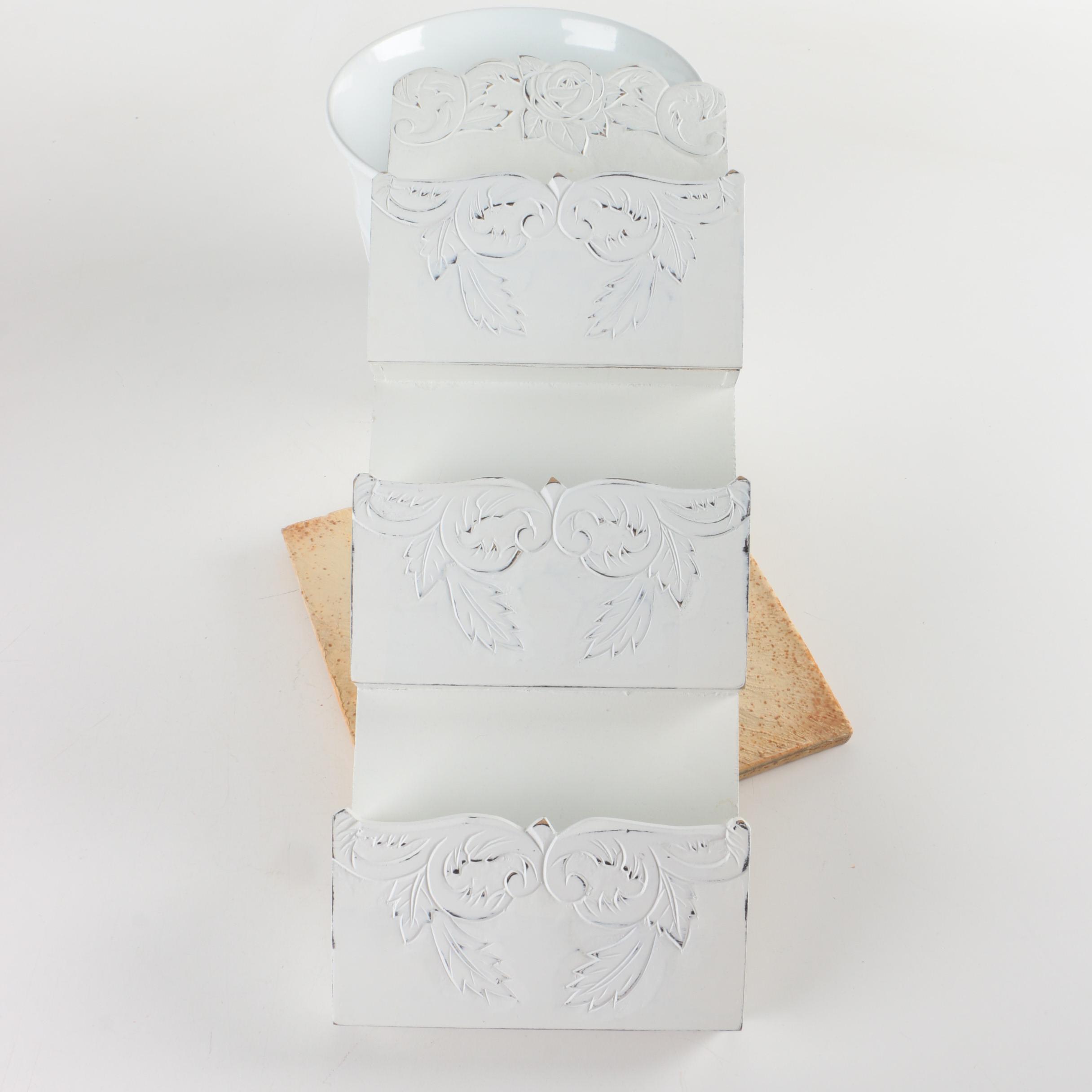 Hayes Parker Sculptural Mirror, Letter Holder, and Planter