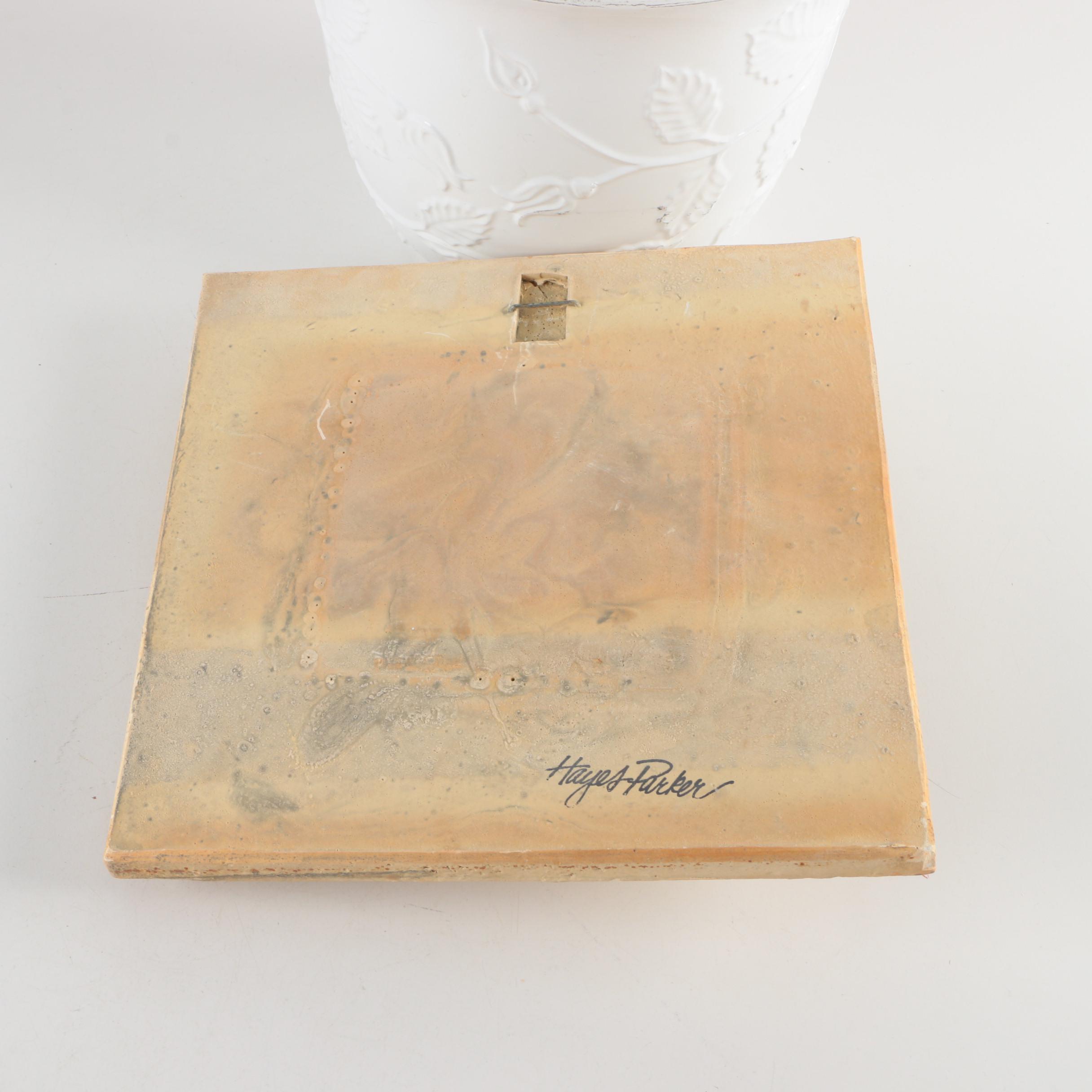 Hayes Parker Sculptural Mirror, Letter Holder, and Planter