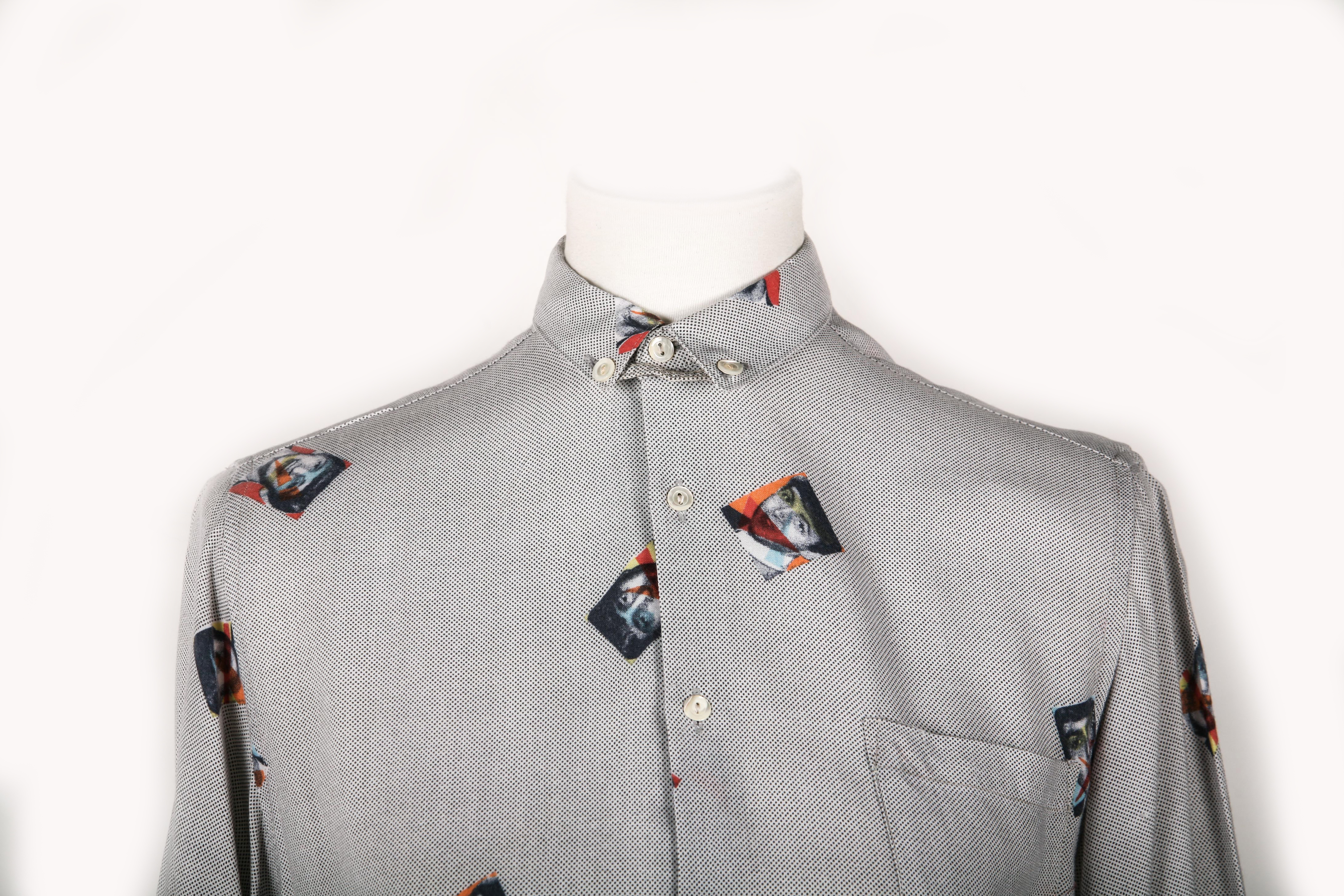 Vintage Fiorucci Linen Shirt with Beatles Pictures