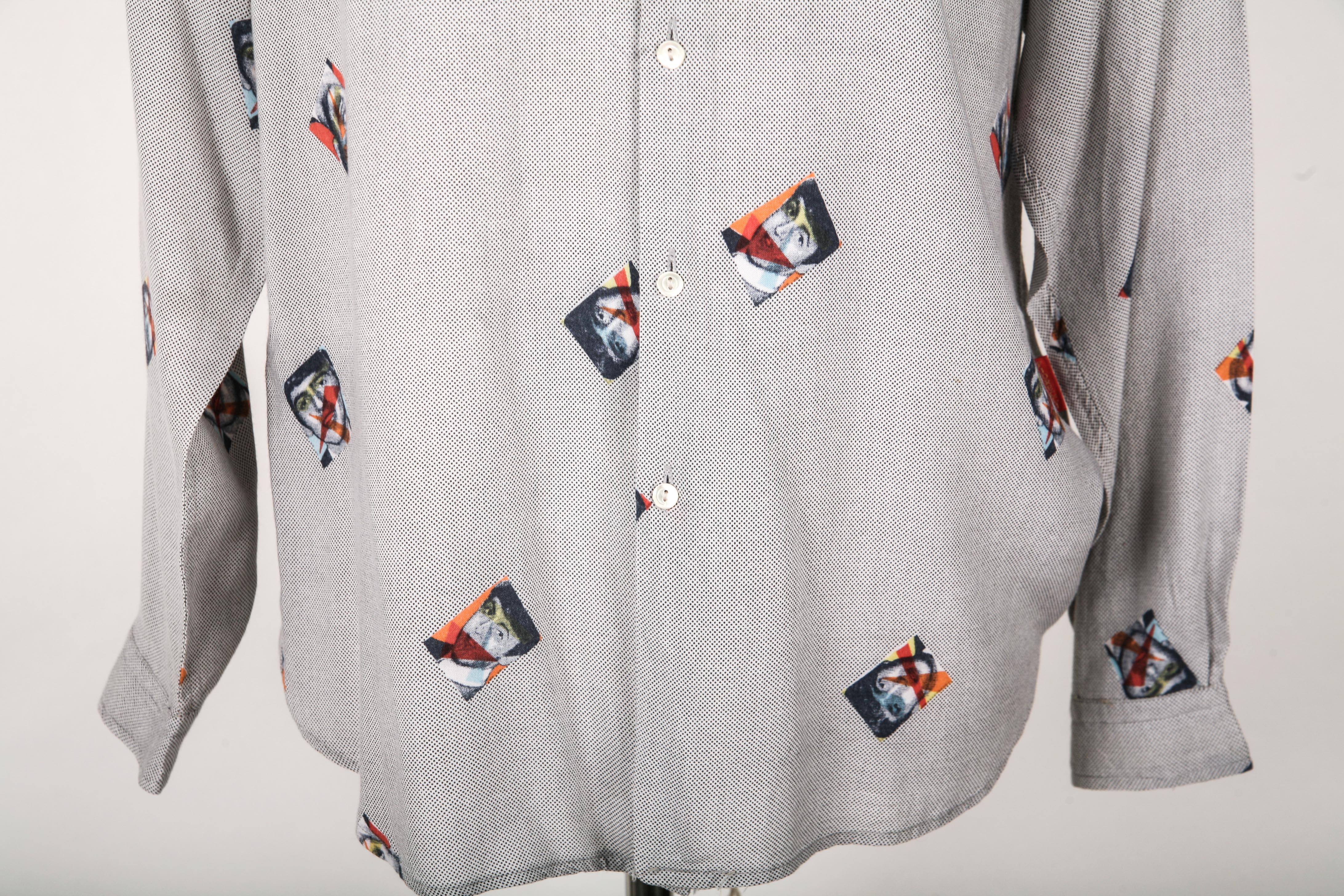 Vintage Fiorucci Linen Shirt with Beatles Pictures