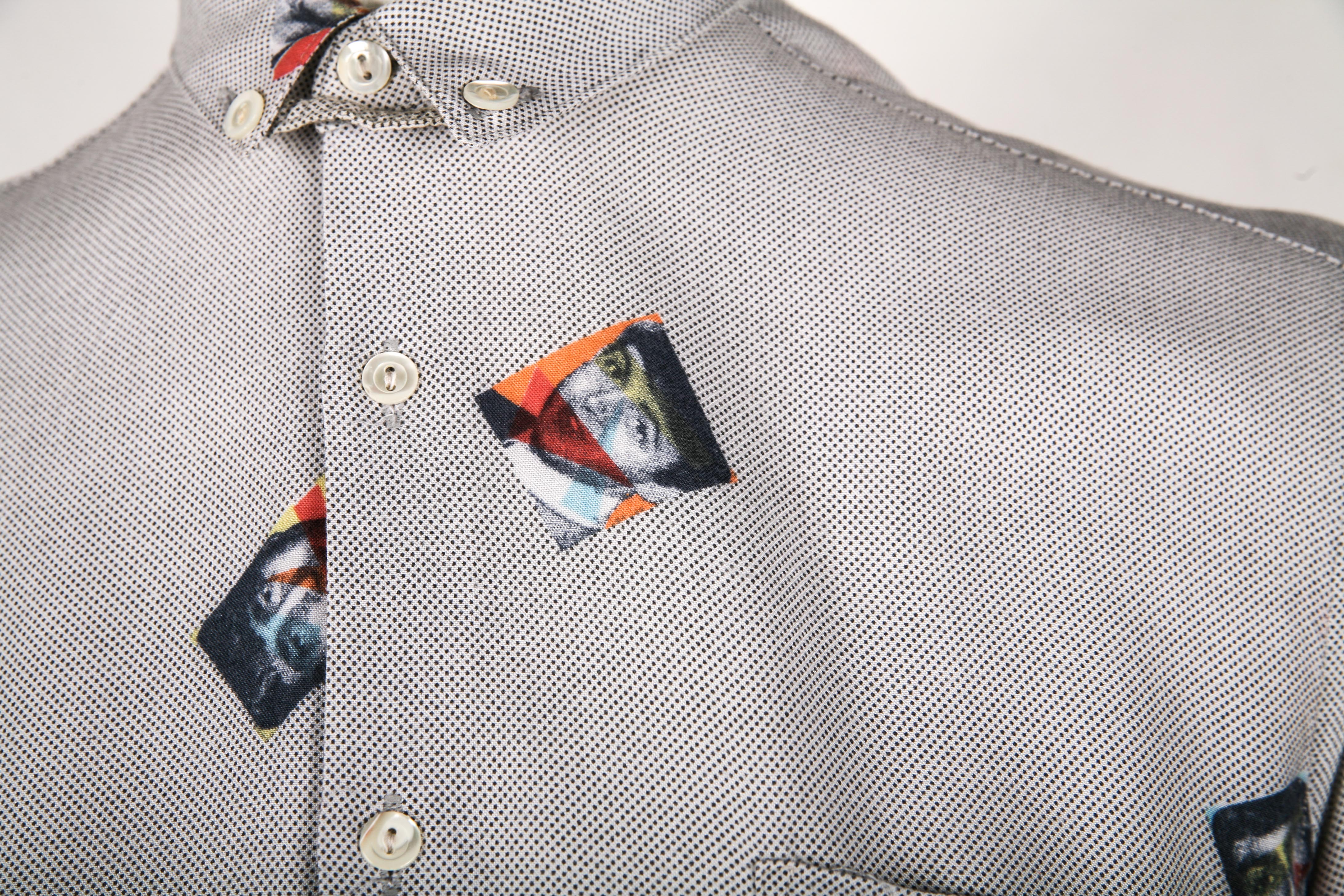 Vintage Fiorucci Linen Shirt with Beatles Pictures