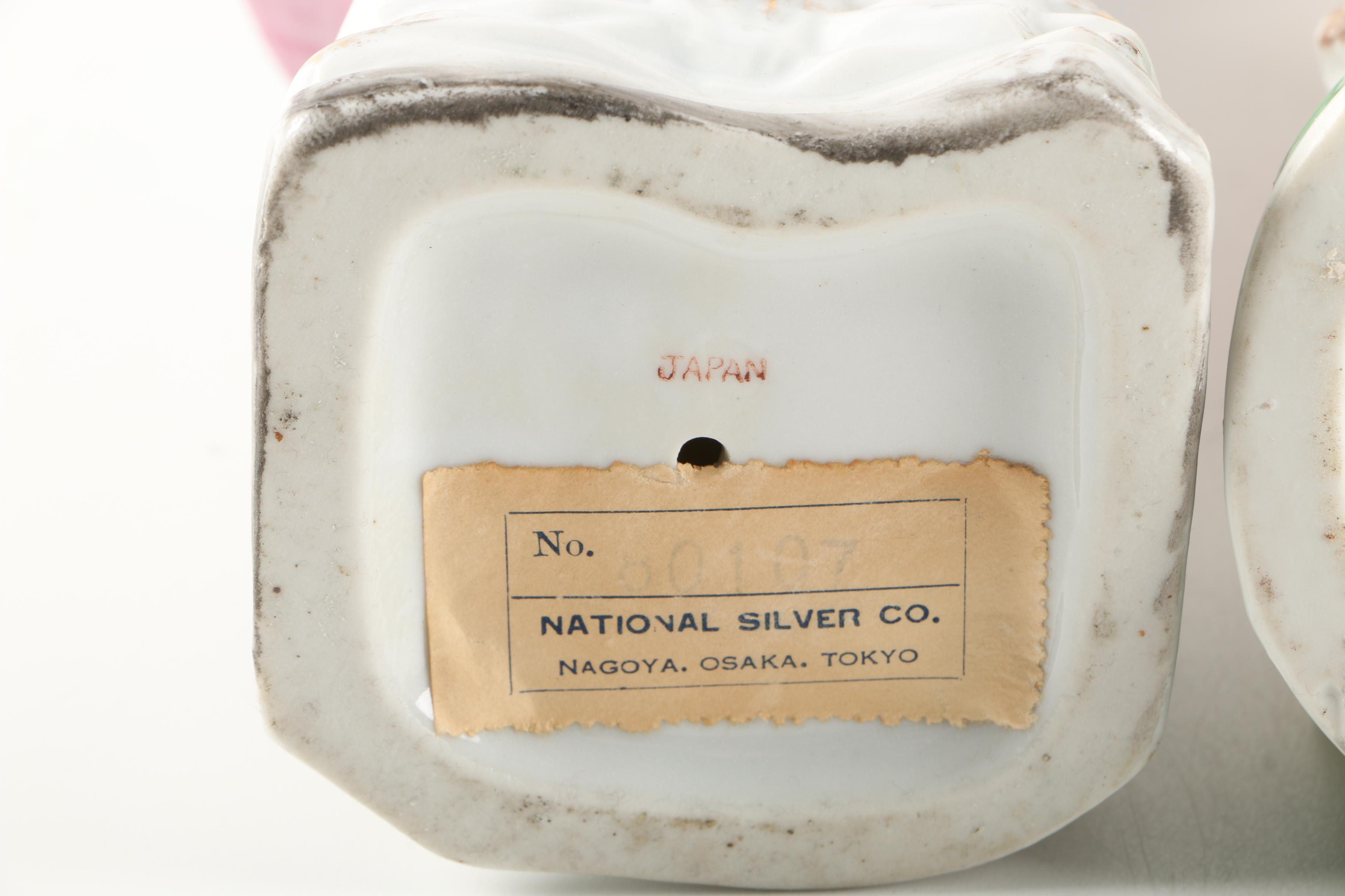 Vintage Colonial Inspired Ceramic Figurines Including Ucagco