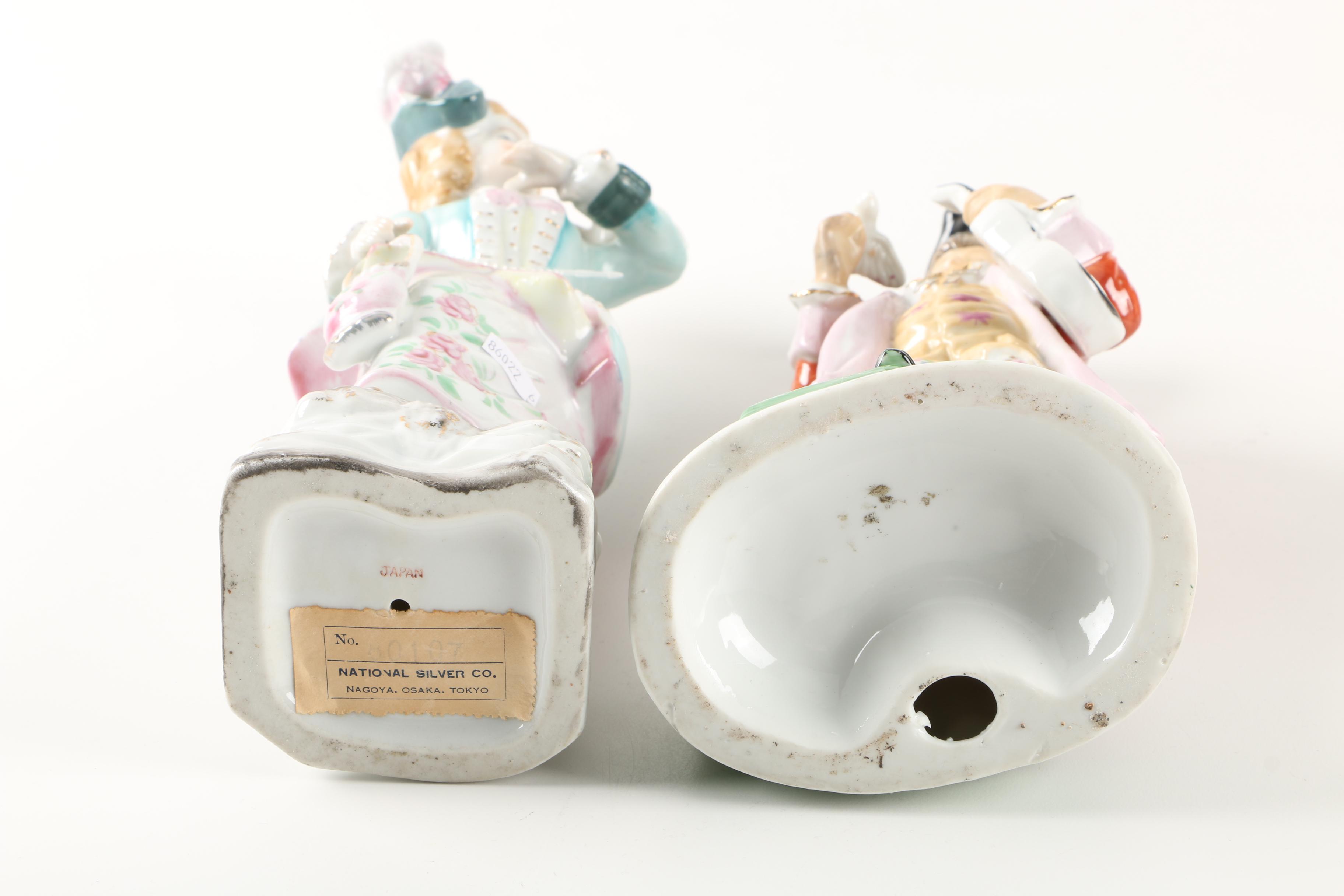 Vintage Colonial Inspired Ceramic Figurines Including Ucagco