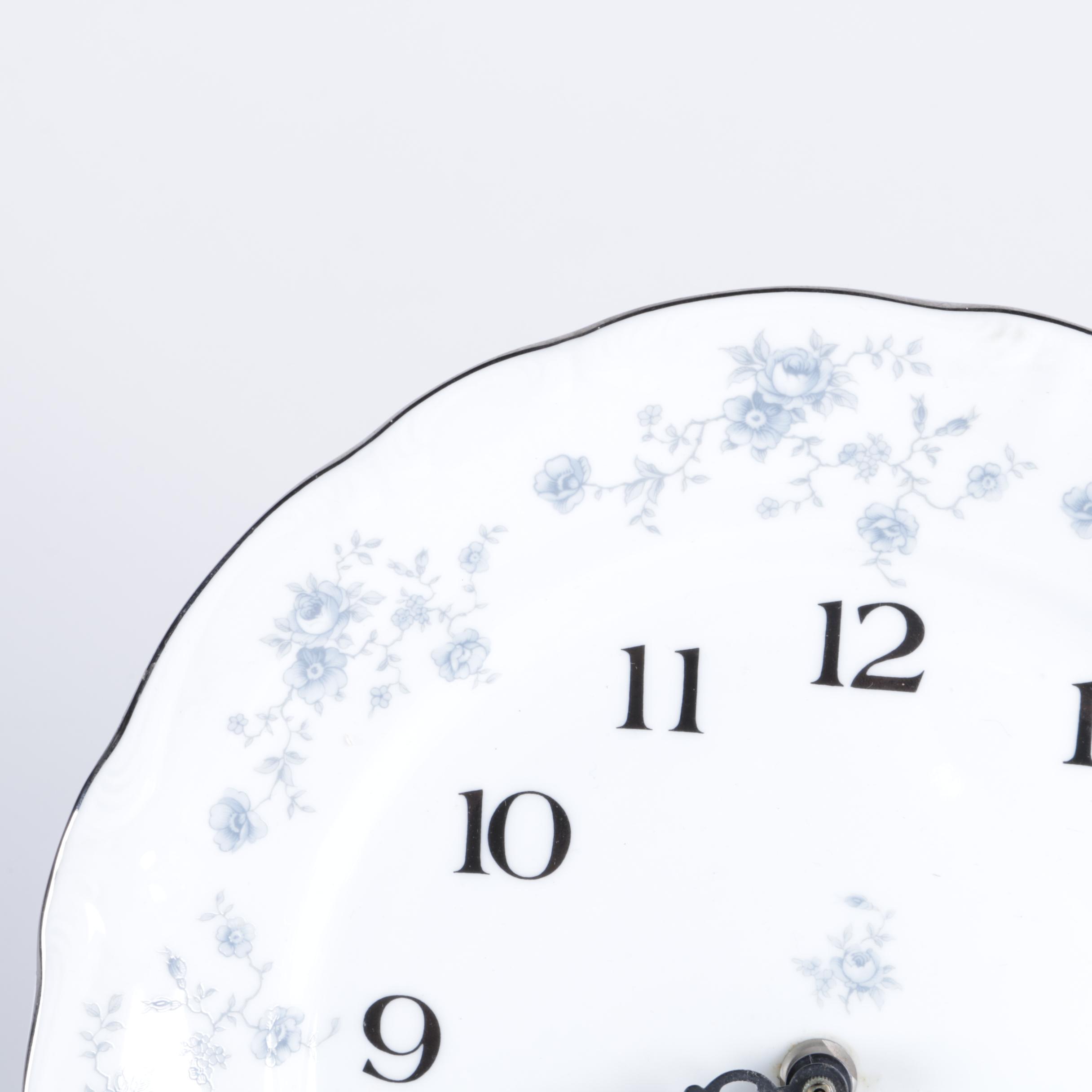 Johann Haviland Bavaria "Blue Garland" Porcelain Clock Plate