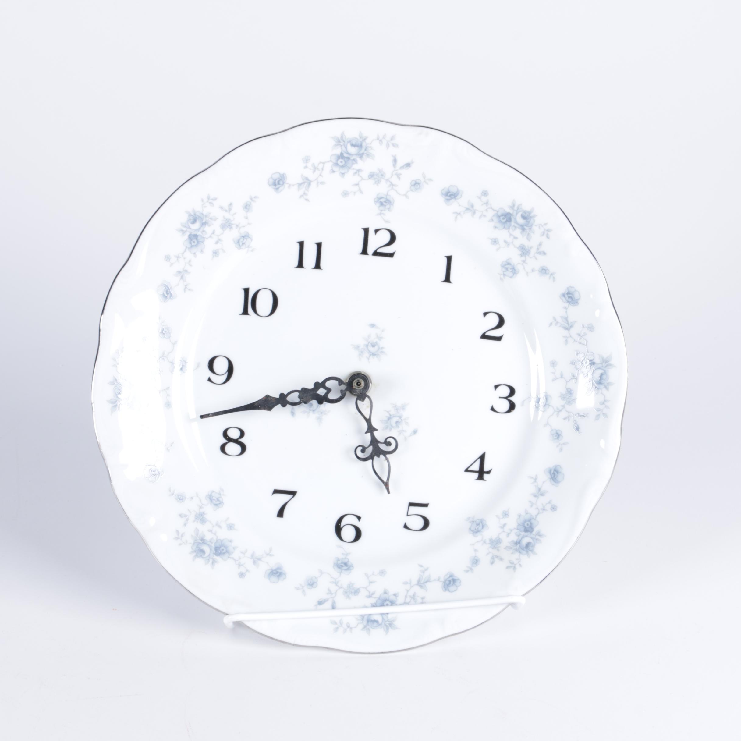 Johann Haviland Bavaria "Blue Garland" Porcelain Clock Plate