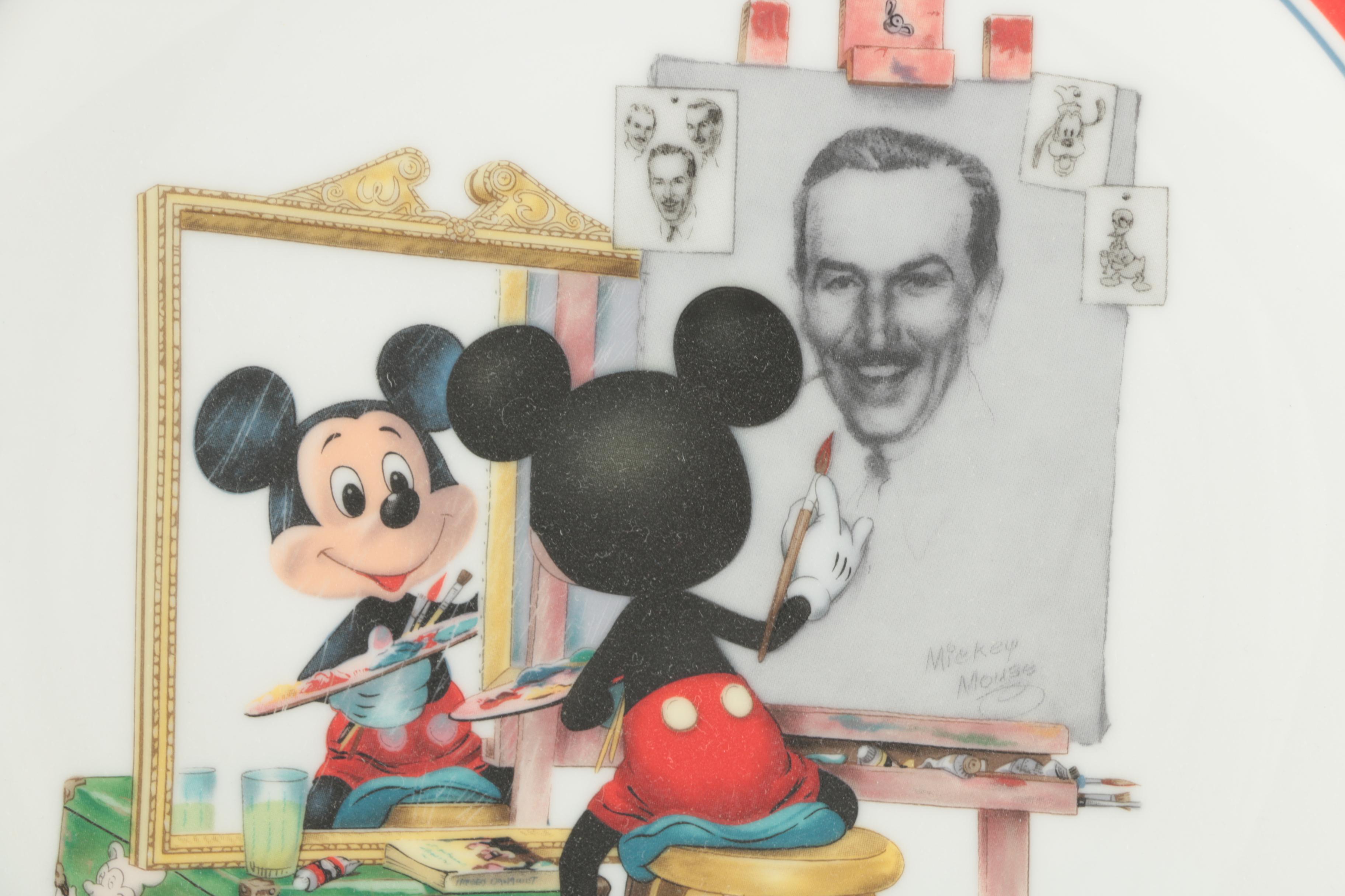 Disney "Self-Portrait: Mickey Mouse" Porcelain Plate