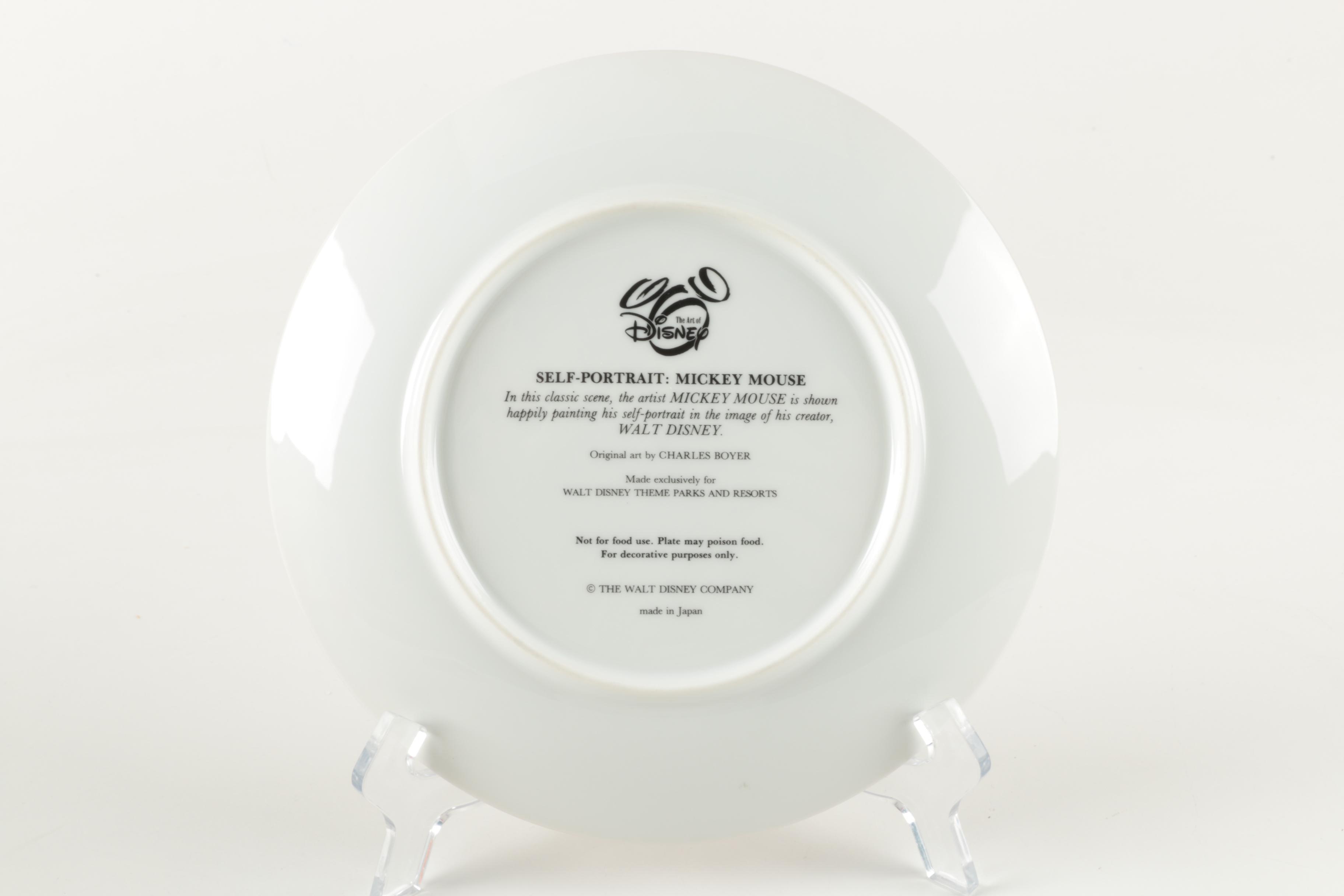Disney "Self-Portrait: Mickey Mouse" Porcelain Plate