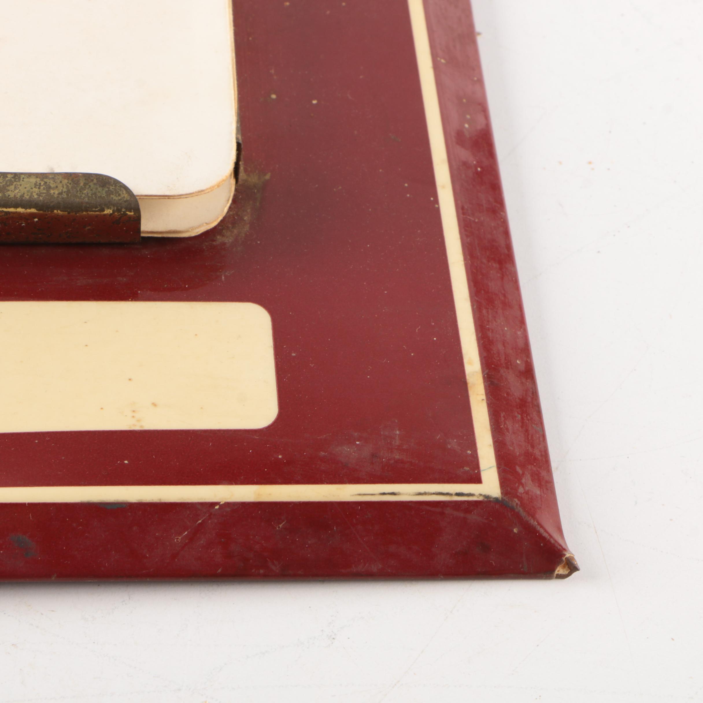 Vintage Insurance Company Metal Hanging Wall Calendars