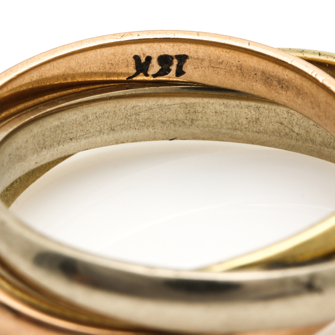 Cartier 18K Tri Gold Rolling Ring