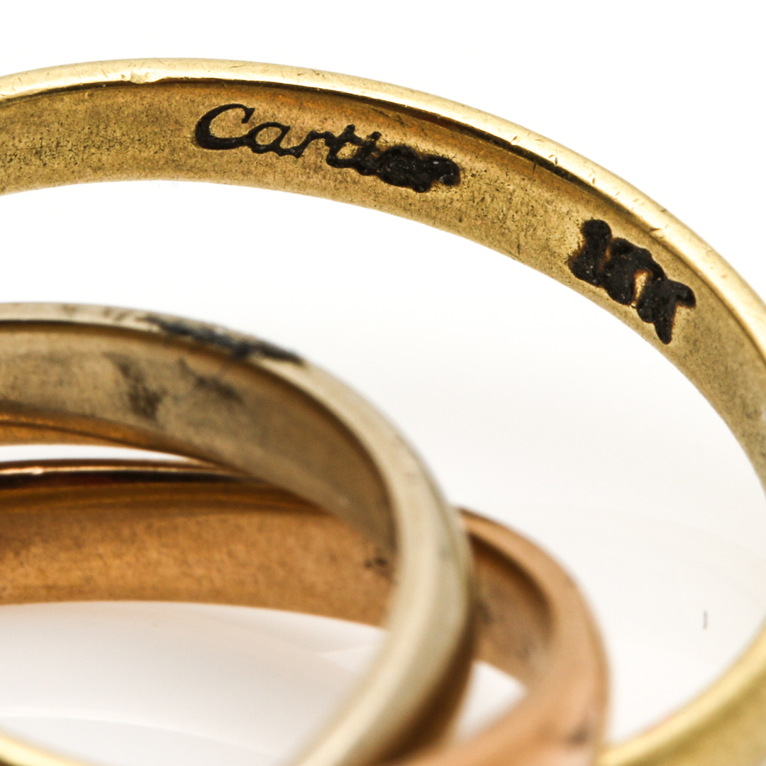 Cartier 18K Tri Gold Rolling Ring