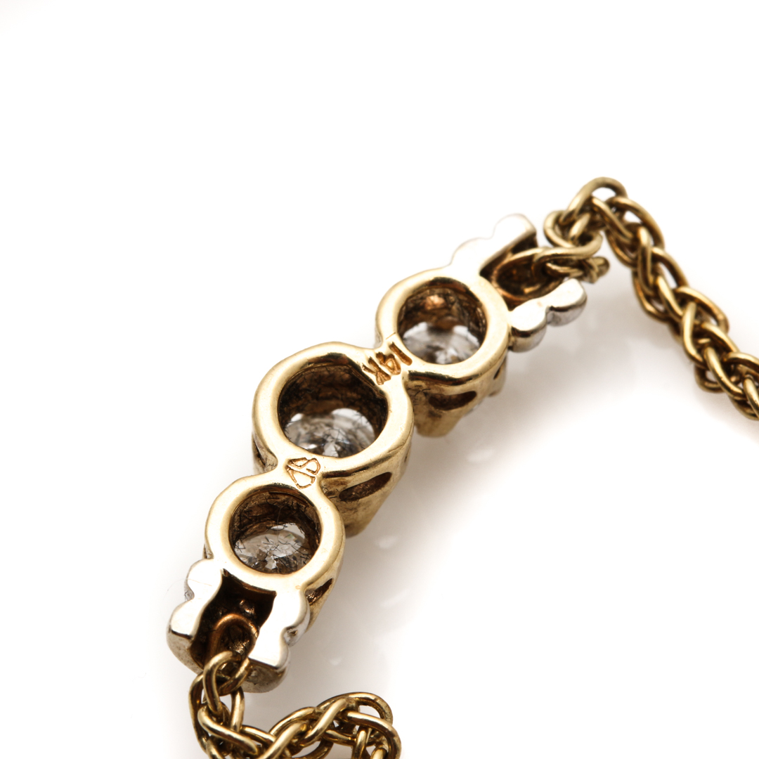 14K Yellow Gold Diamond Neckace