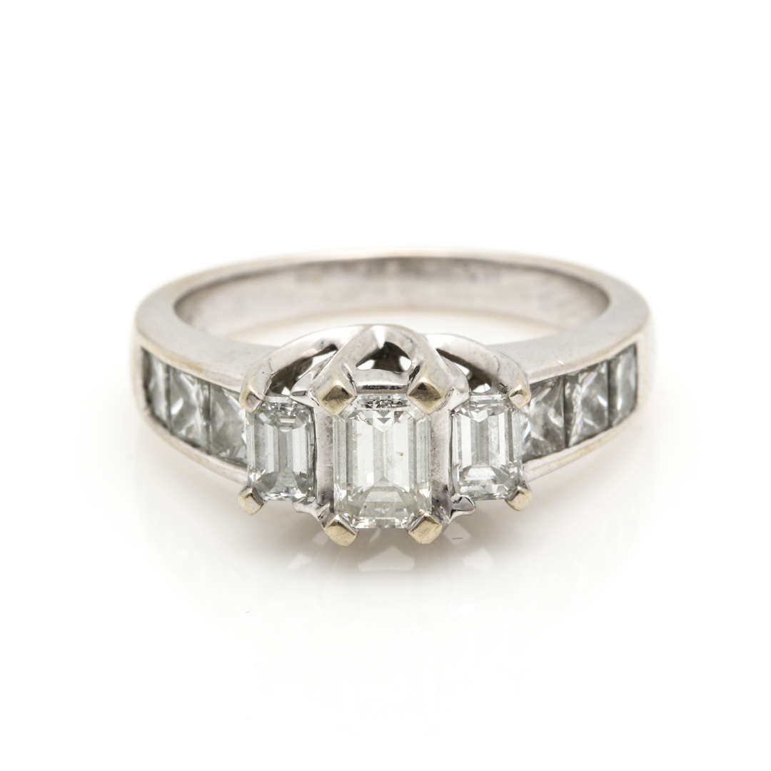 18K White Gold 1.90 CTW Diamond Ring