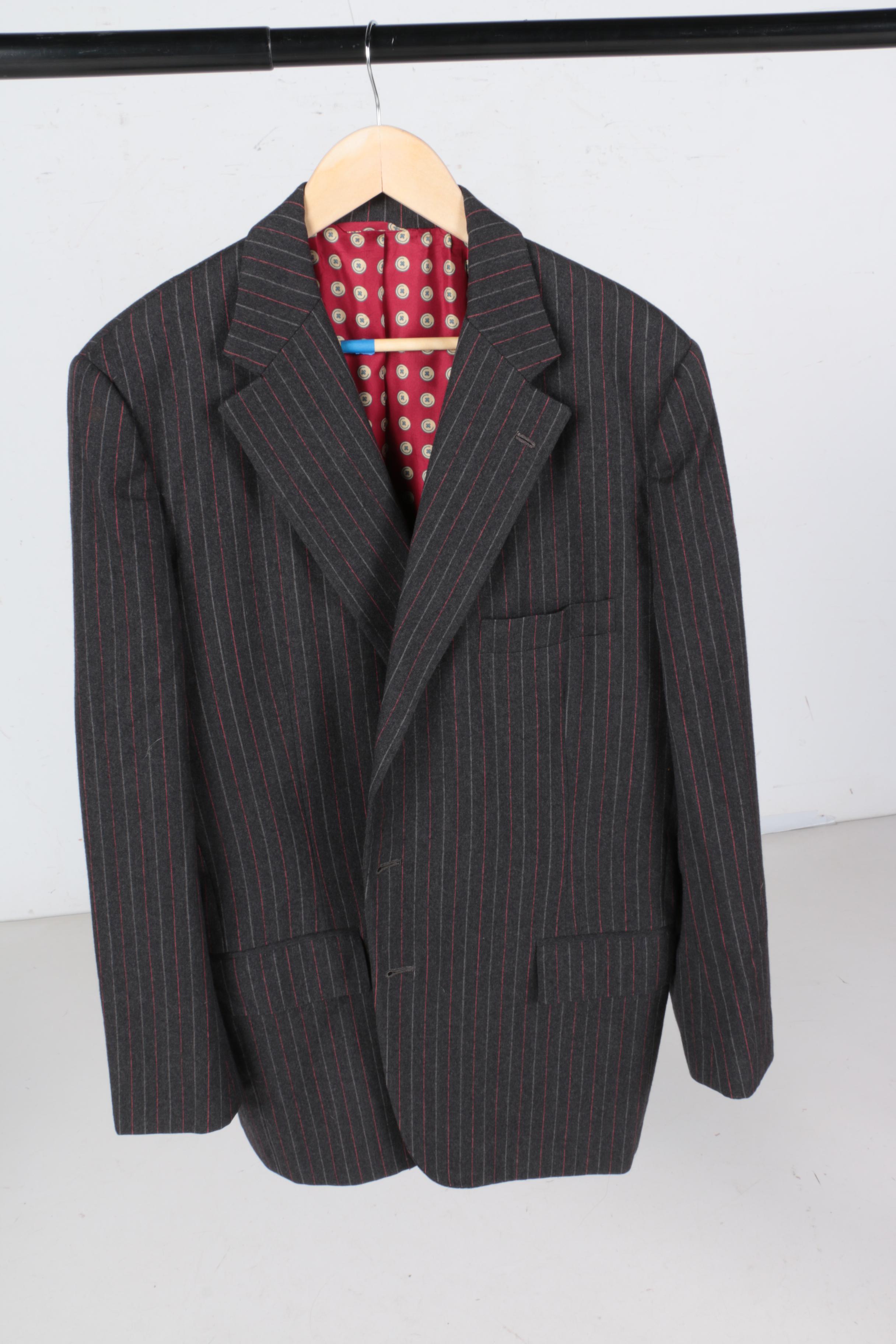 Men's Vintage Morty Sills Bespoke Pinstripe Suit