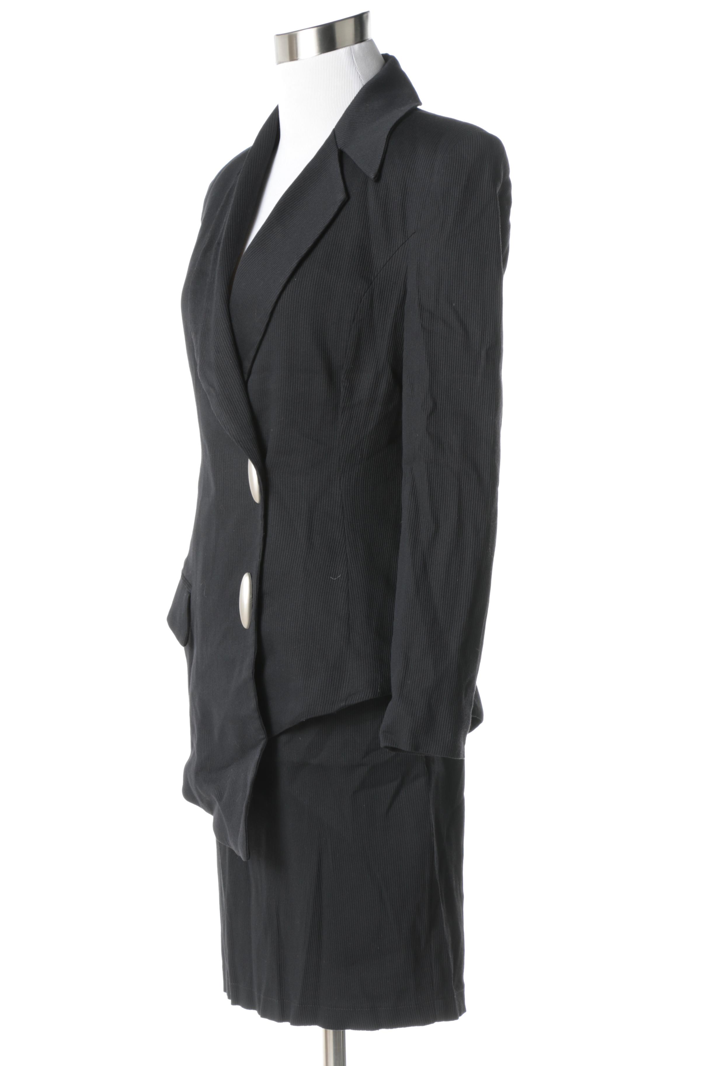 Nina K Black Skirt Suit