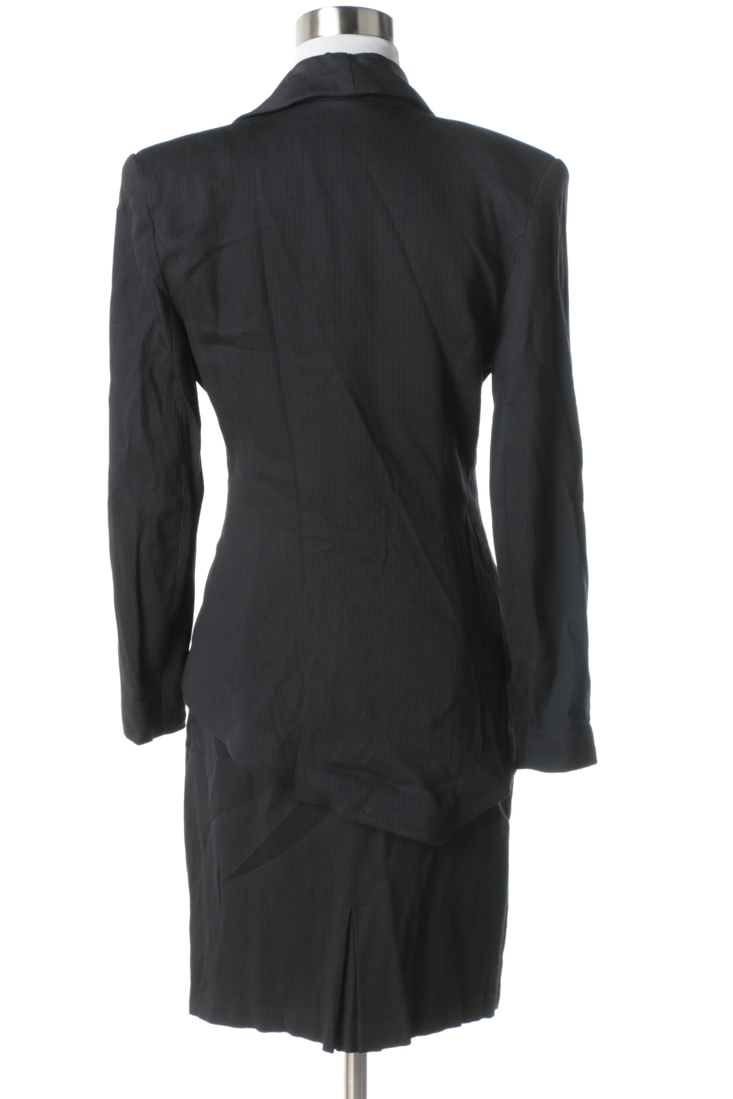 Nina K Black Skirt Suit