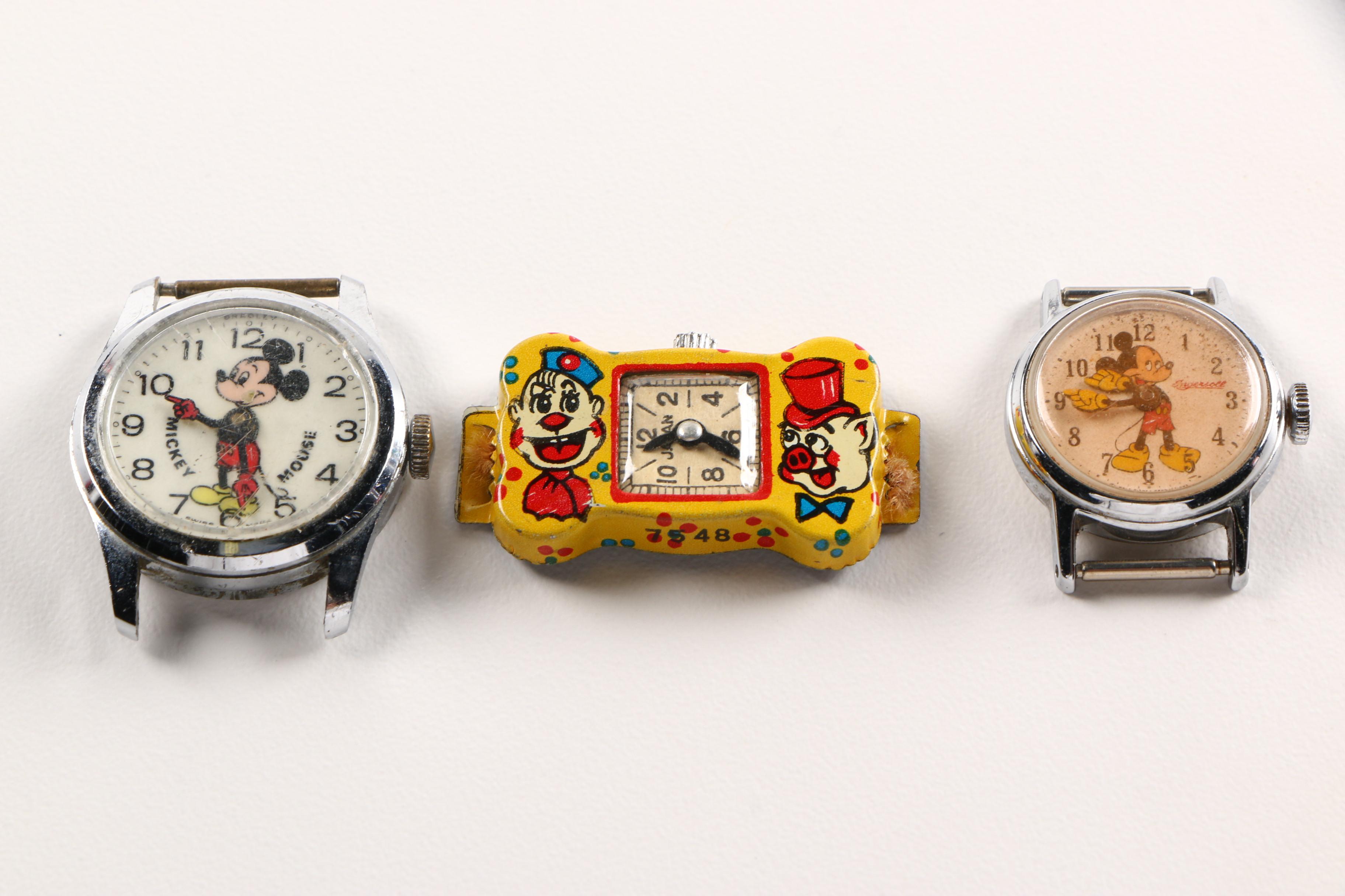 Assortment of Watches Including Fossil and Colibri