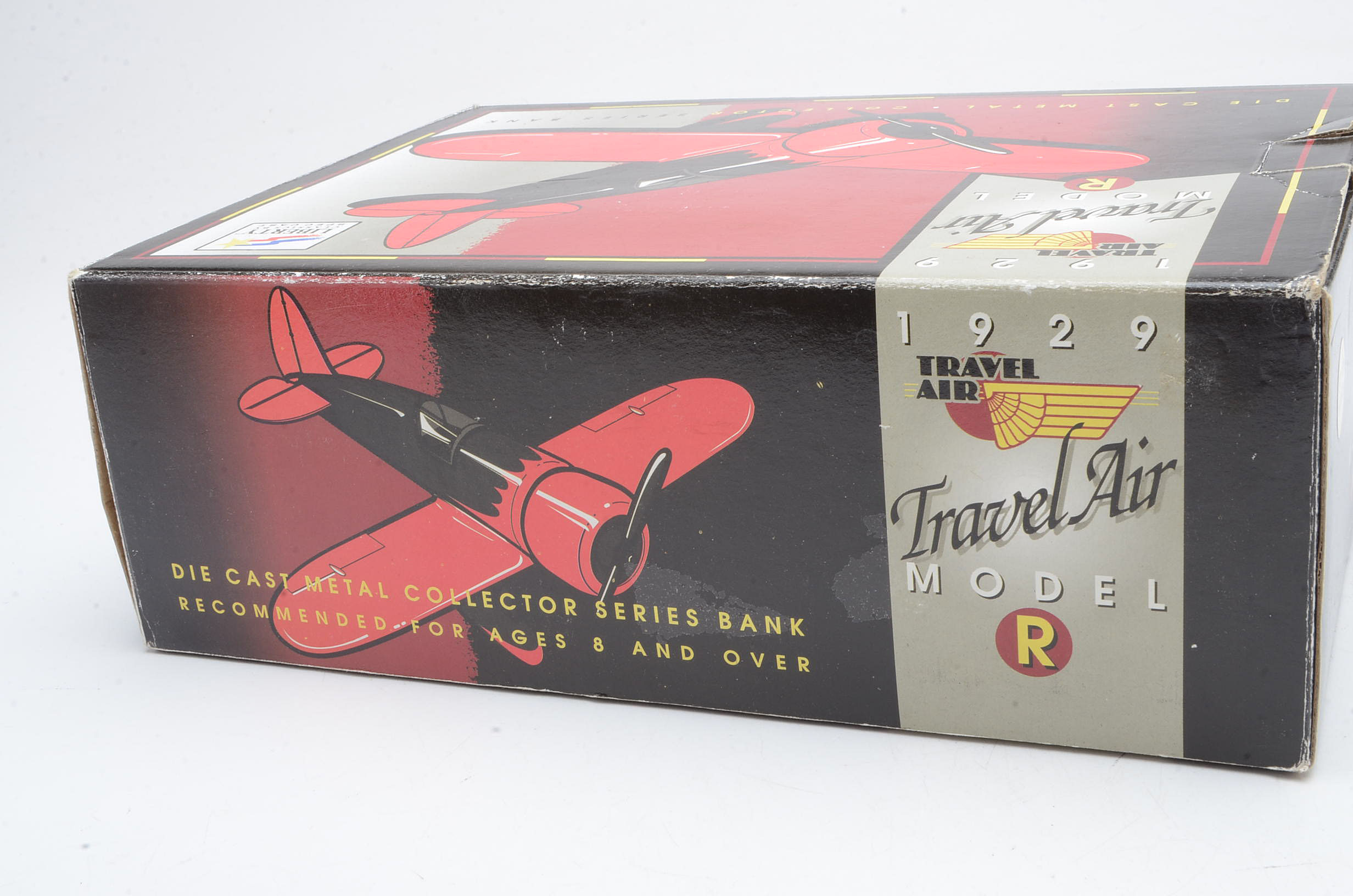 Spec Cast 1929 Travelair Model R Gilmour Oil Airplane Die Cast Coin Bank