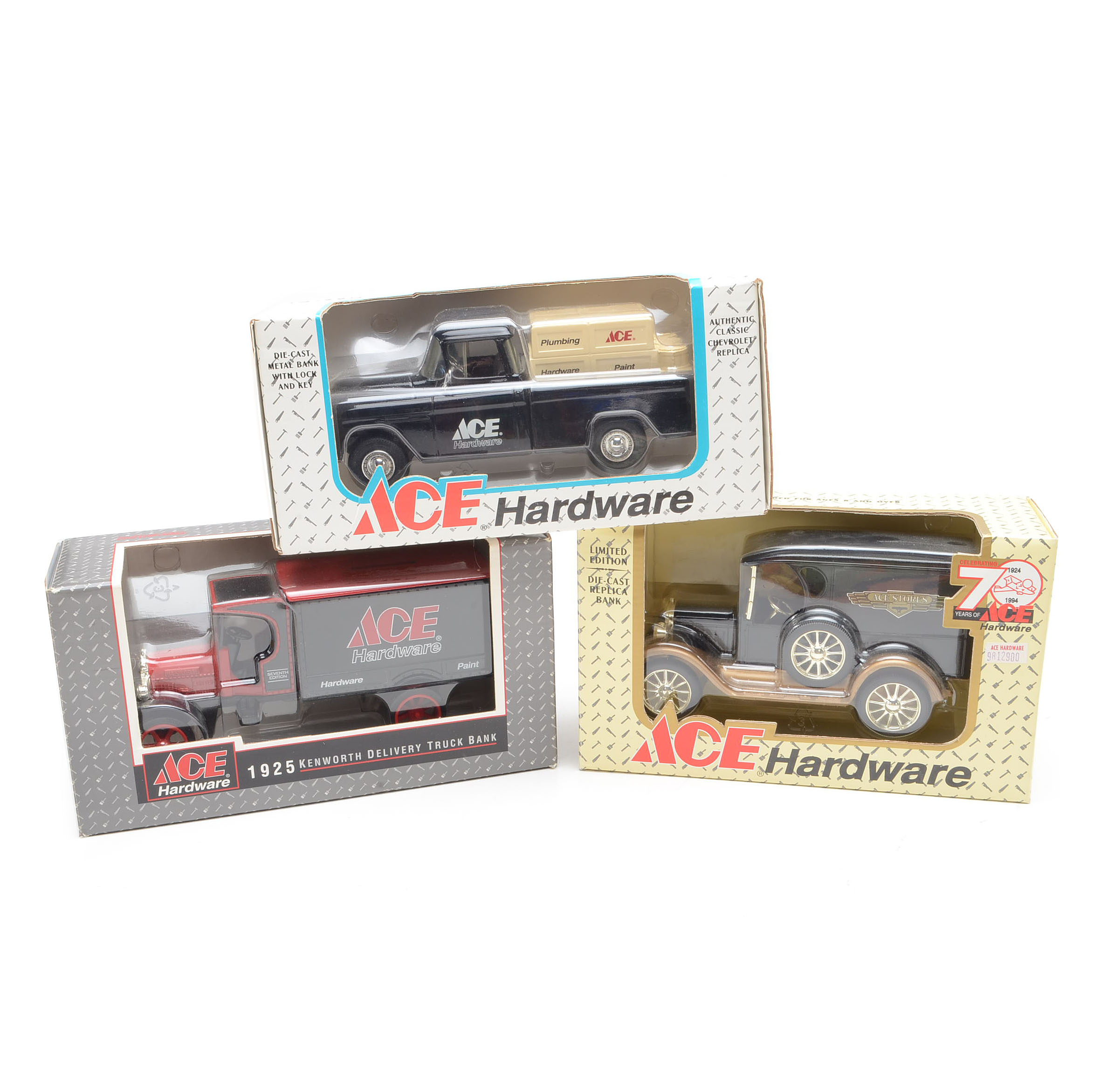 Collection of Ertl Ace Hardware Delivery Truck Coin Banks
