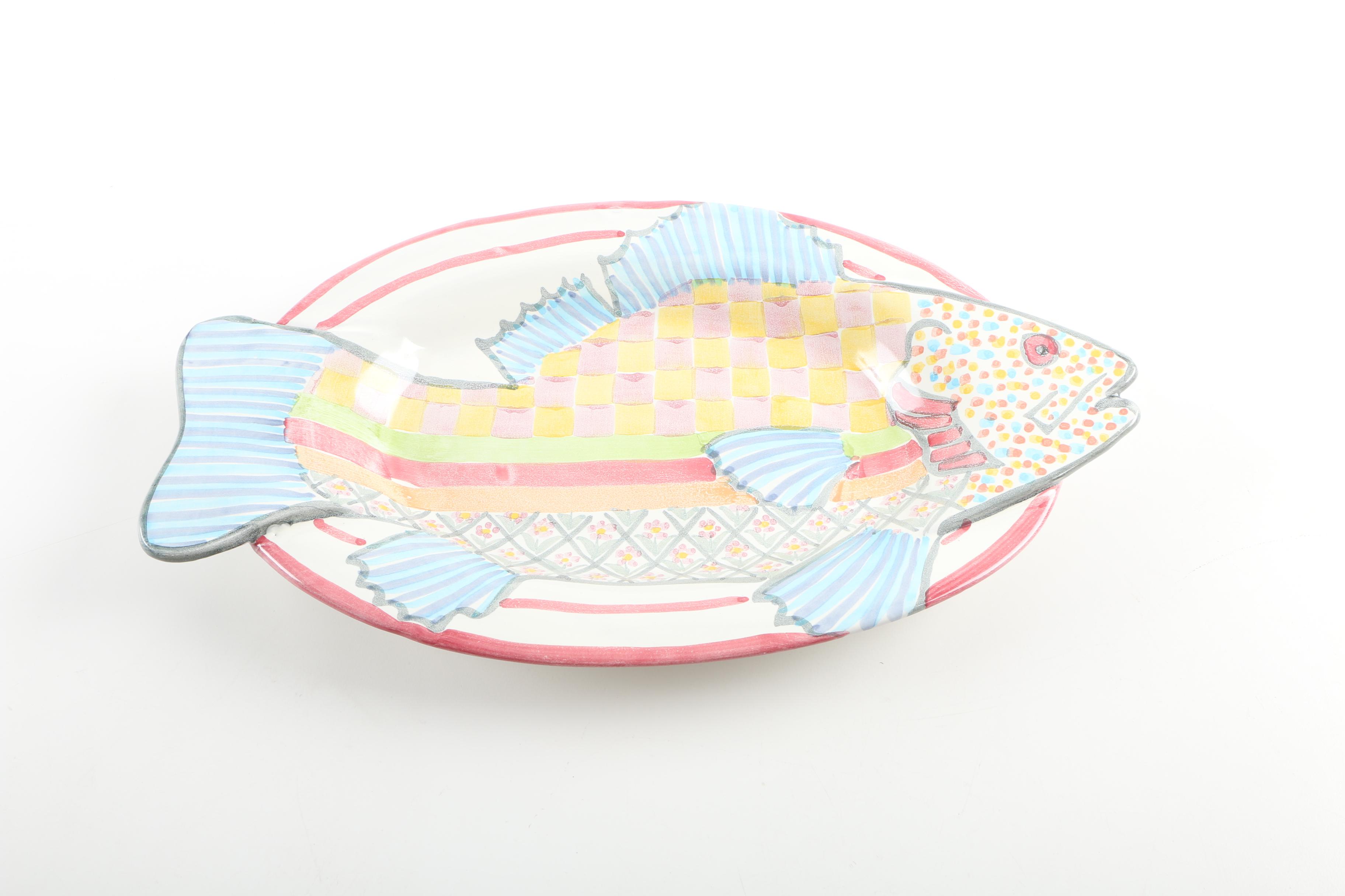 Ceramic Fish Dishes Featuring MacKenzie-Childs