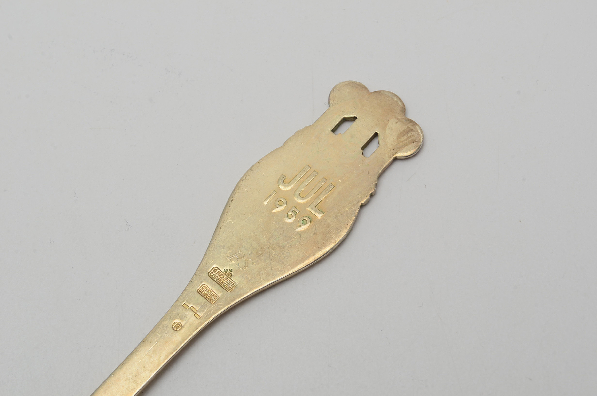 Collection of Danish Anton Michelsen Sterling Silver Christmas-Themed Spoons