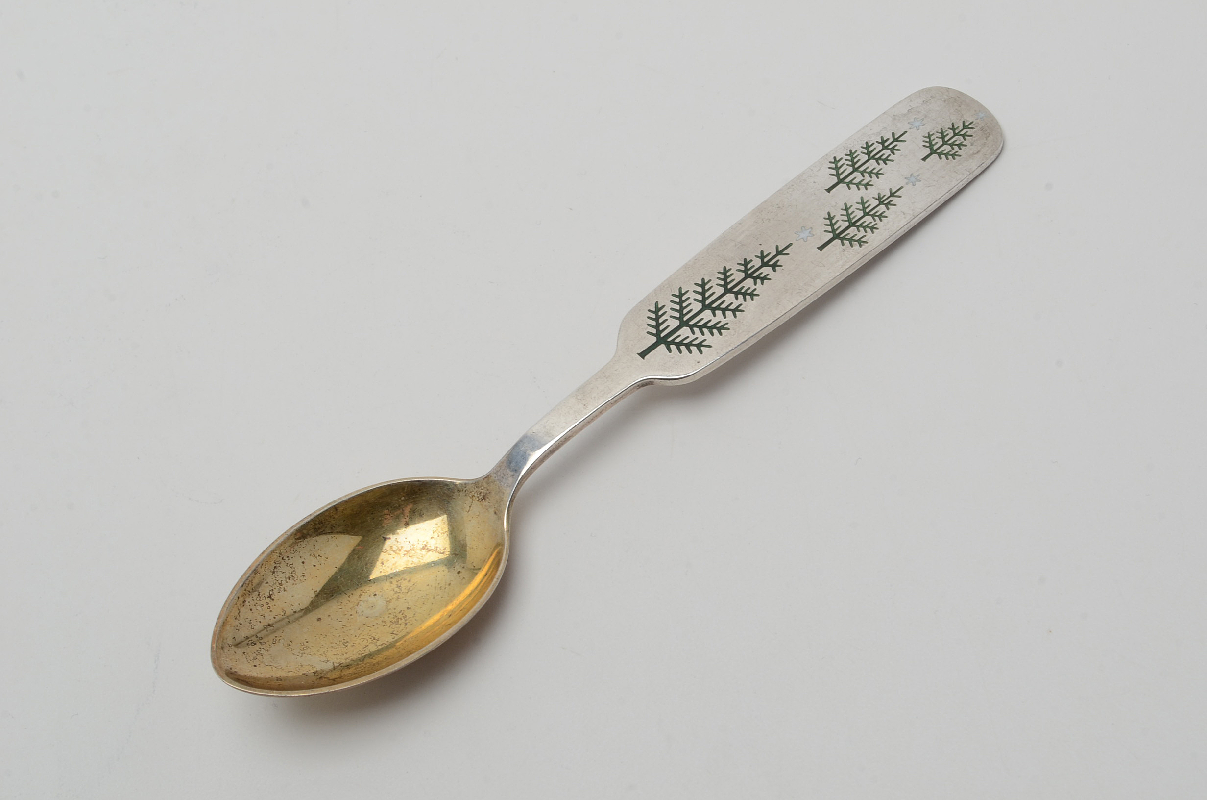 Collection of Danish Anton Michelsen Sterling Silver Christmas-Themed Spoons