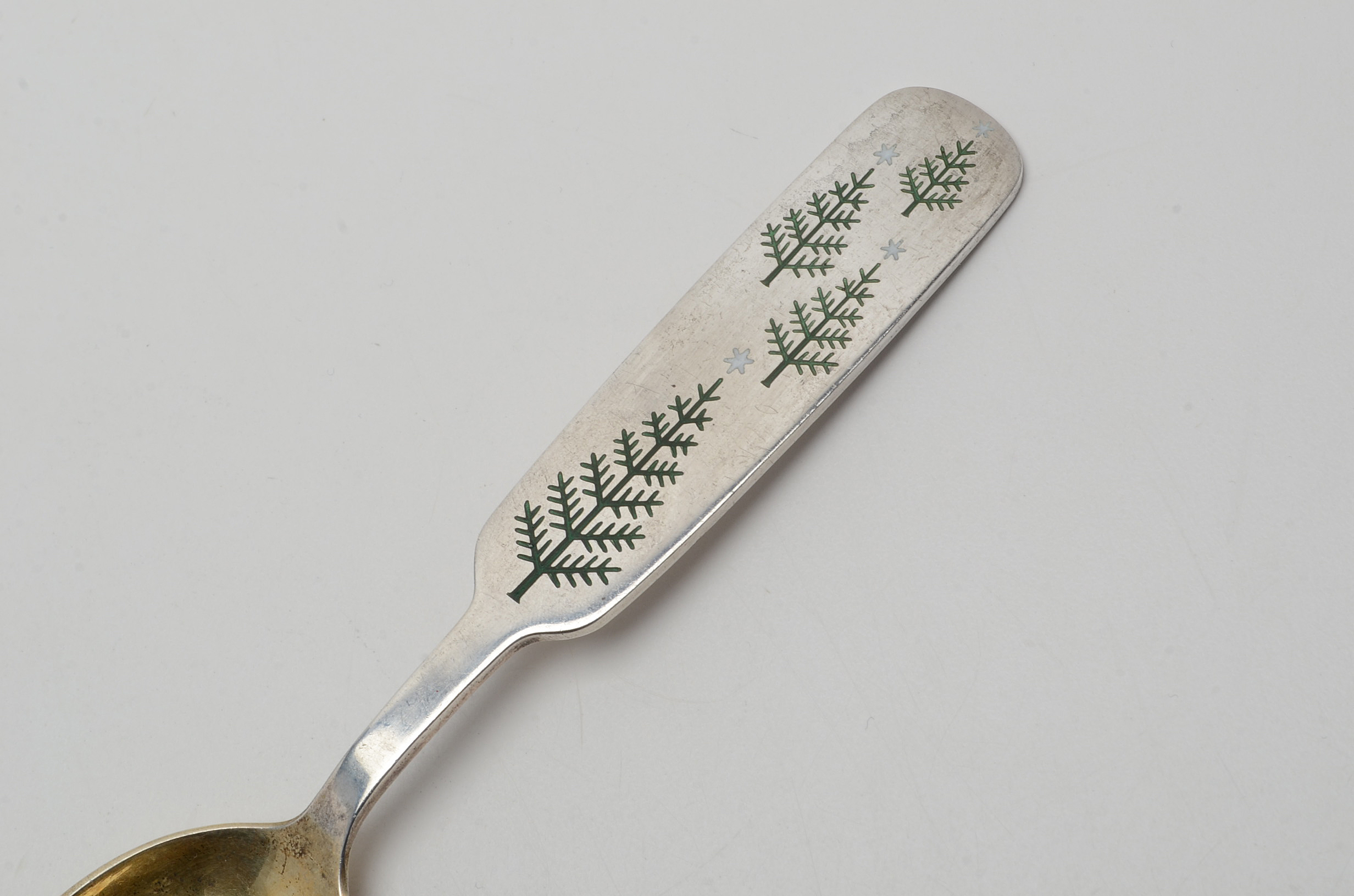 Collection of Danish Anton Michelsen Sterling Silver Christmas-Themed Spoons