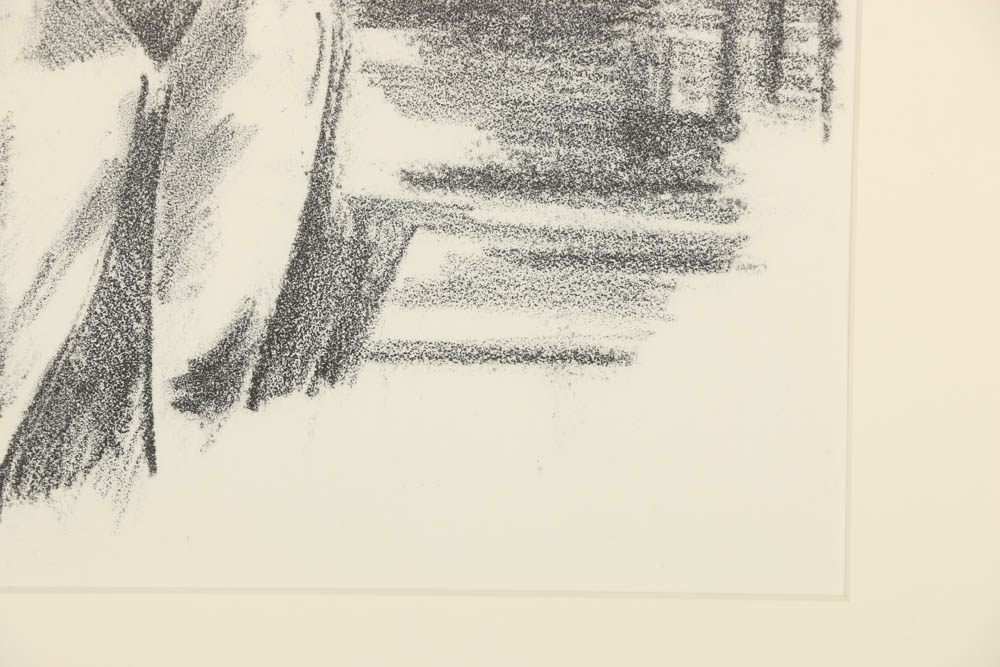 Arthur Helwig Lithograph on Paper "Untitled (Standing Nude)"