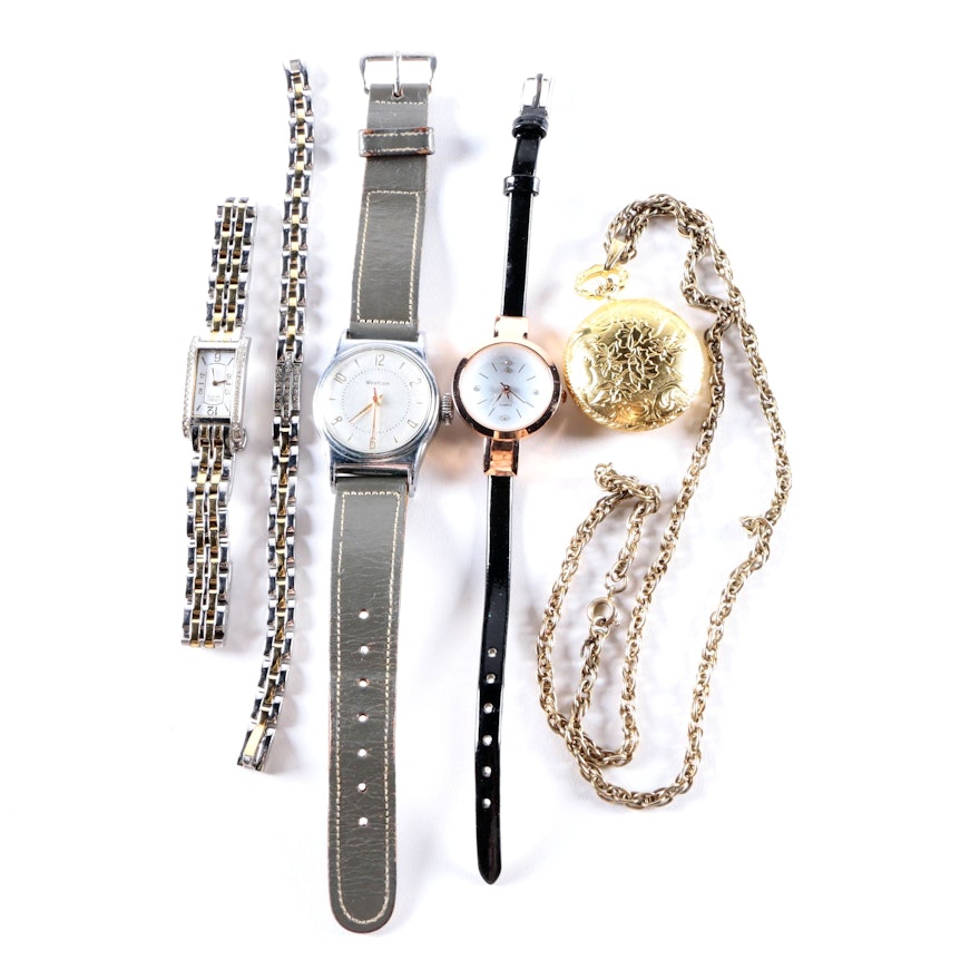 Citizen Two-Tone Wristwatch and Bracelet with Sutton Pocket Watch and Others
