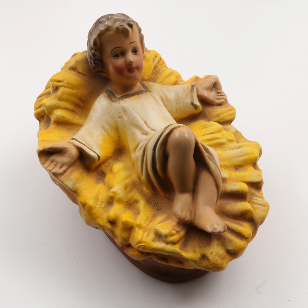 Large Size Vintage Nativity Chalk Ware Figures