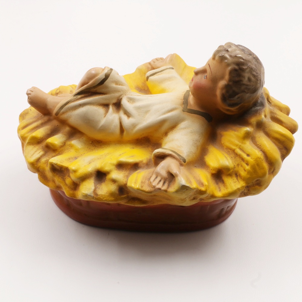 Large Size Vintage Nativity Chalk Ware Figures