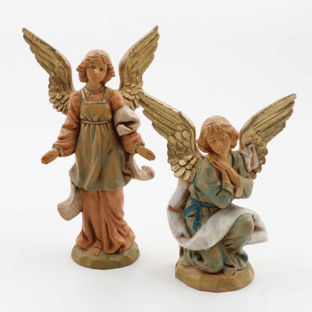 Large Size Vintage Nativity Chalk Ware Figures