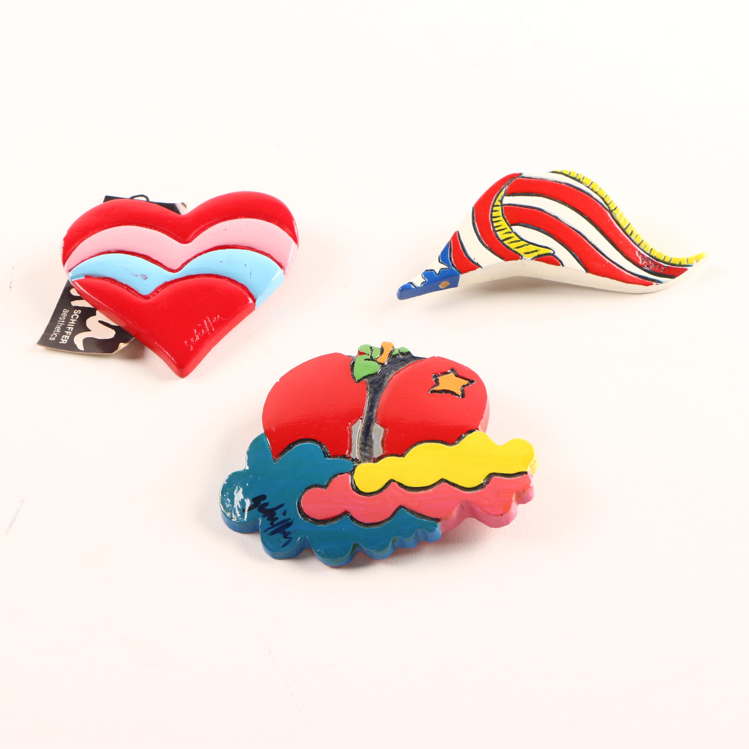 Bill Schiffer Composite Brooches