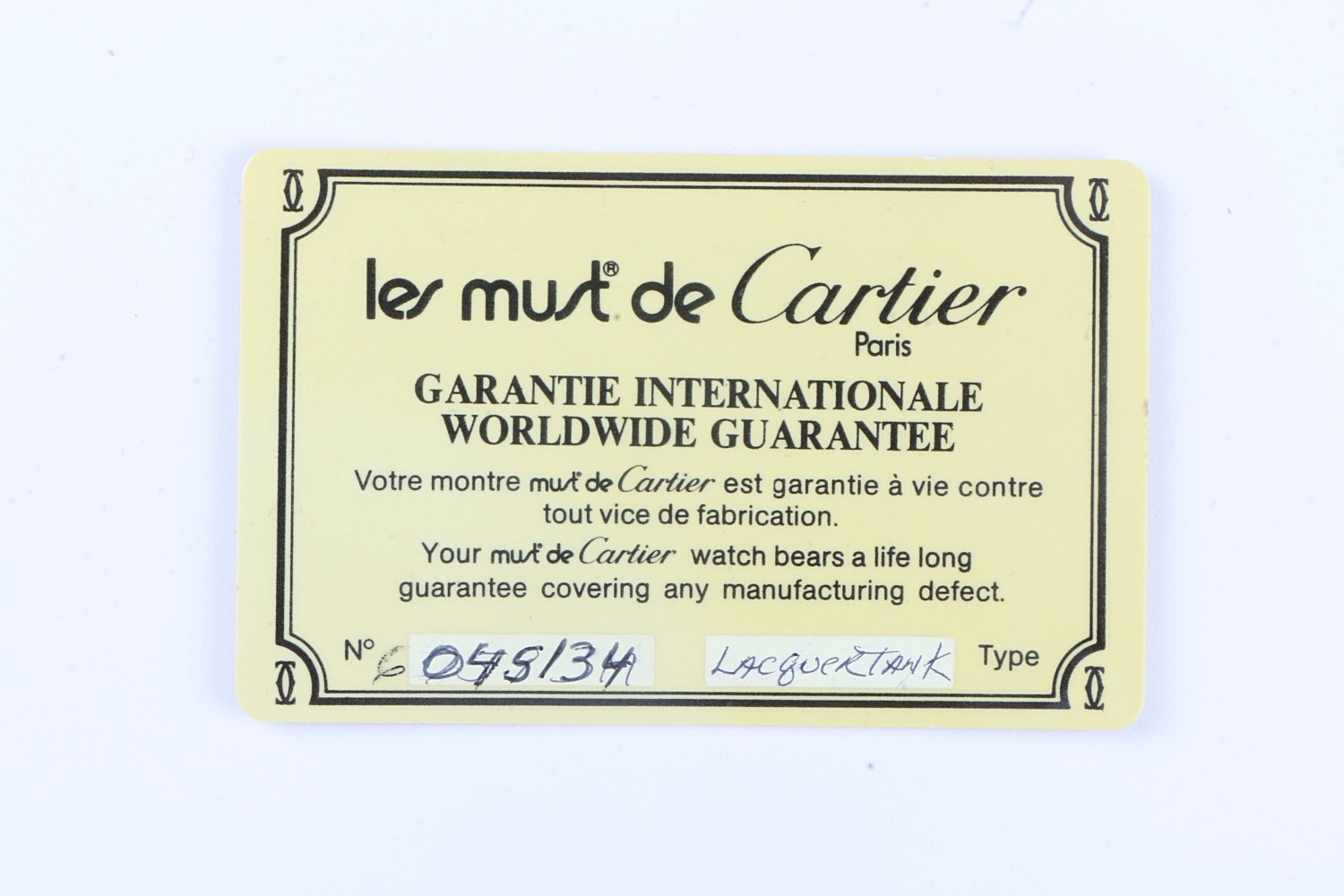 Les Must de Cartier Vermeil Watch in Original Box