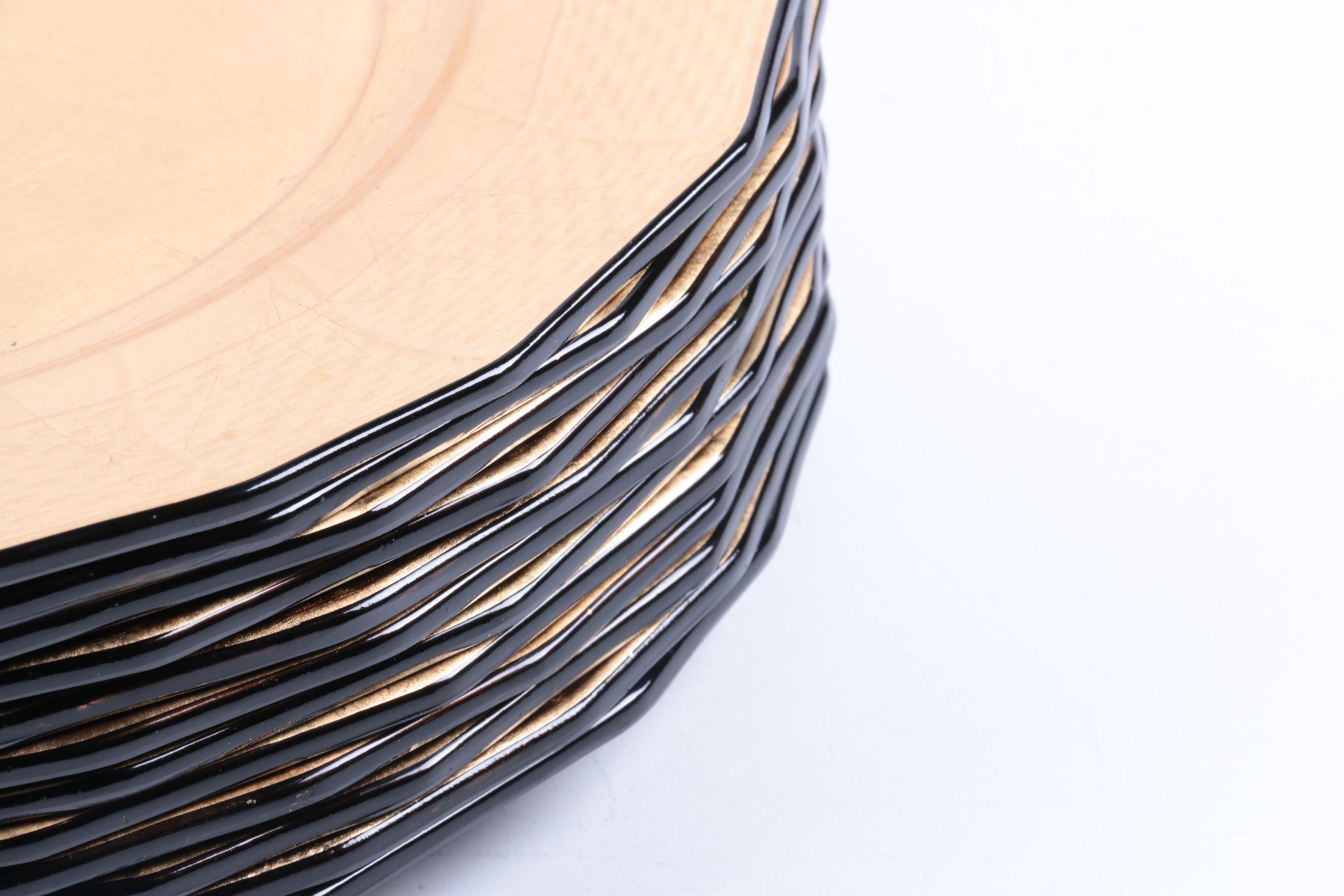 Charles Roberts "Sasaki" Lacquerware Chargers