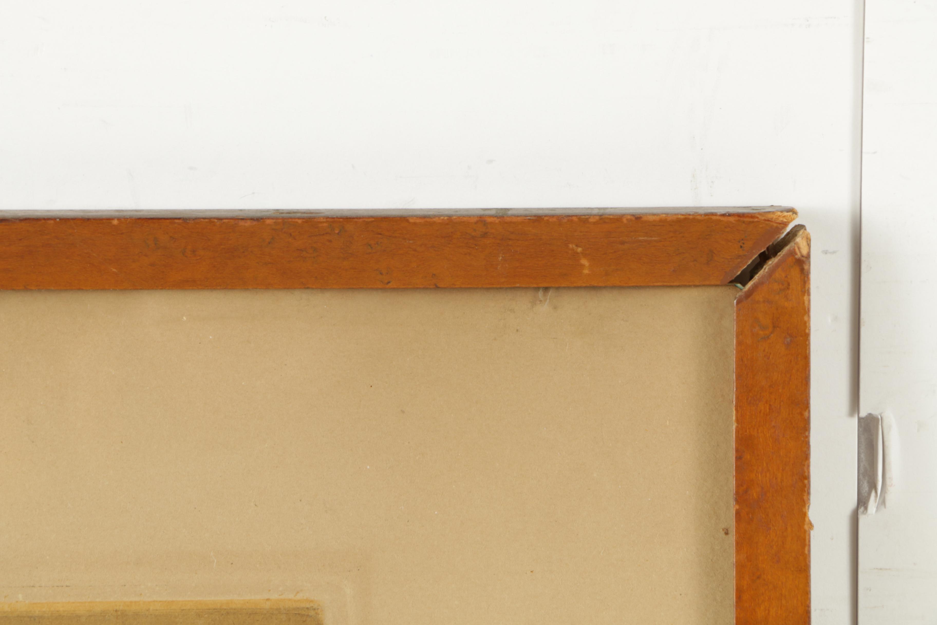 Drypoint Etching of Ships and Rowe Langston Ink Drawing