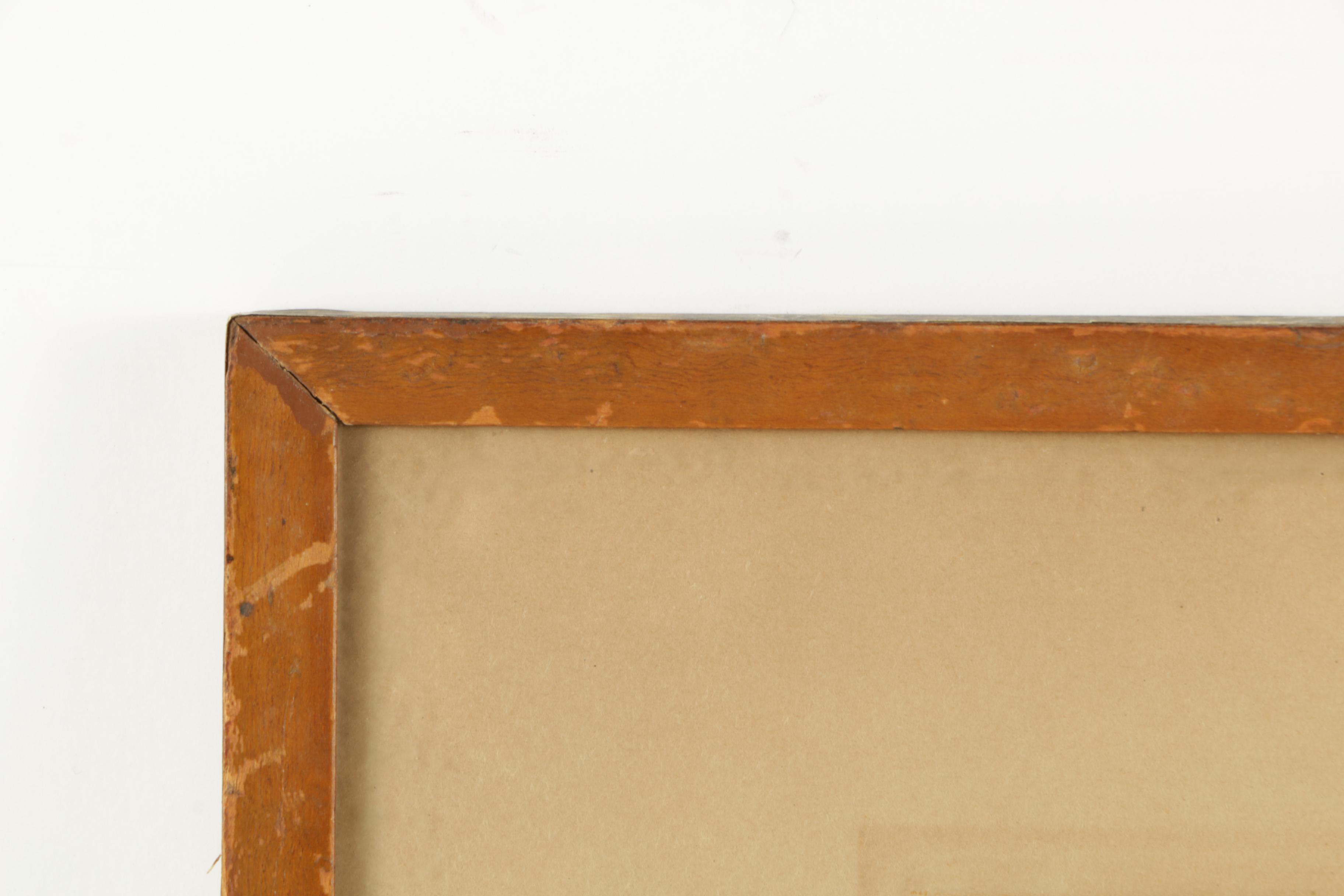 Drypoint Etching of Ships and Rowe Langston Ink Drawing