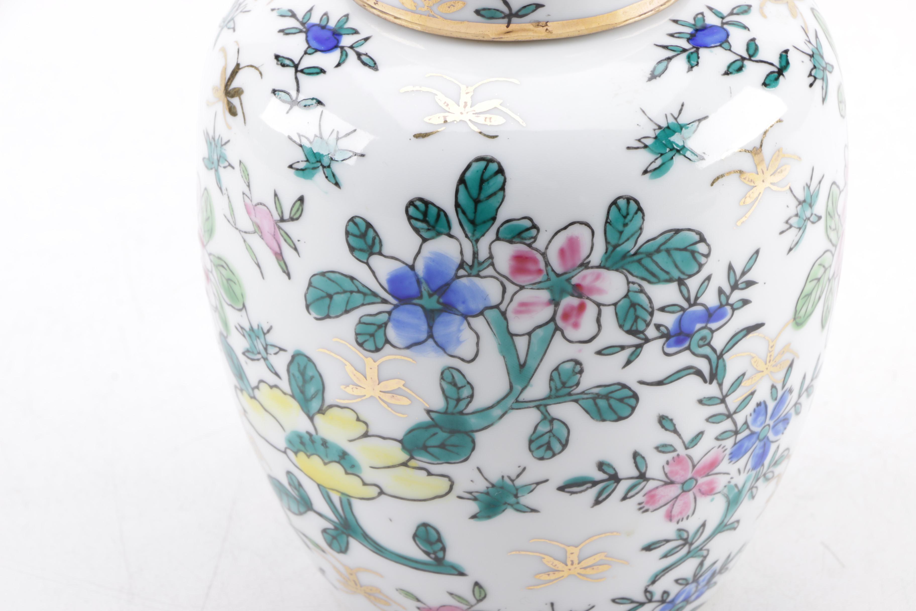 Andrea by Sadek Hand-Painted Japanese Ginger Jar