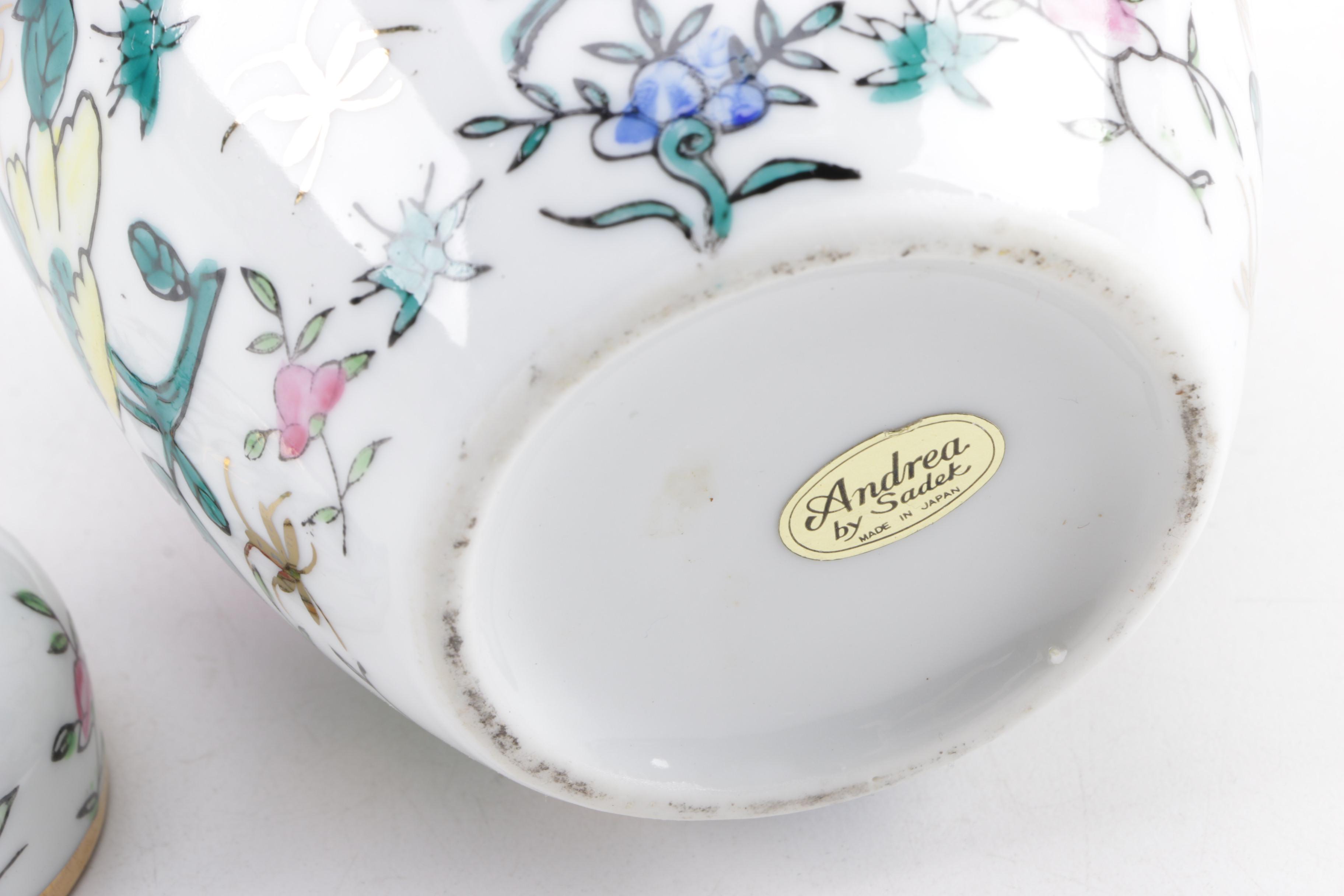 Andrea by Sadek Hand-Painted Japanese Ginger Jar