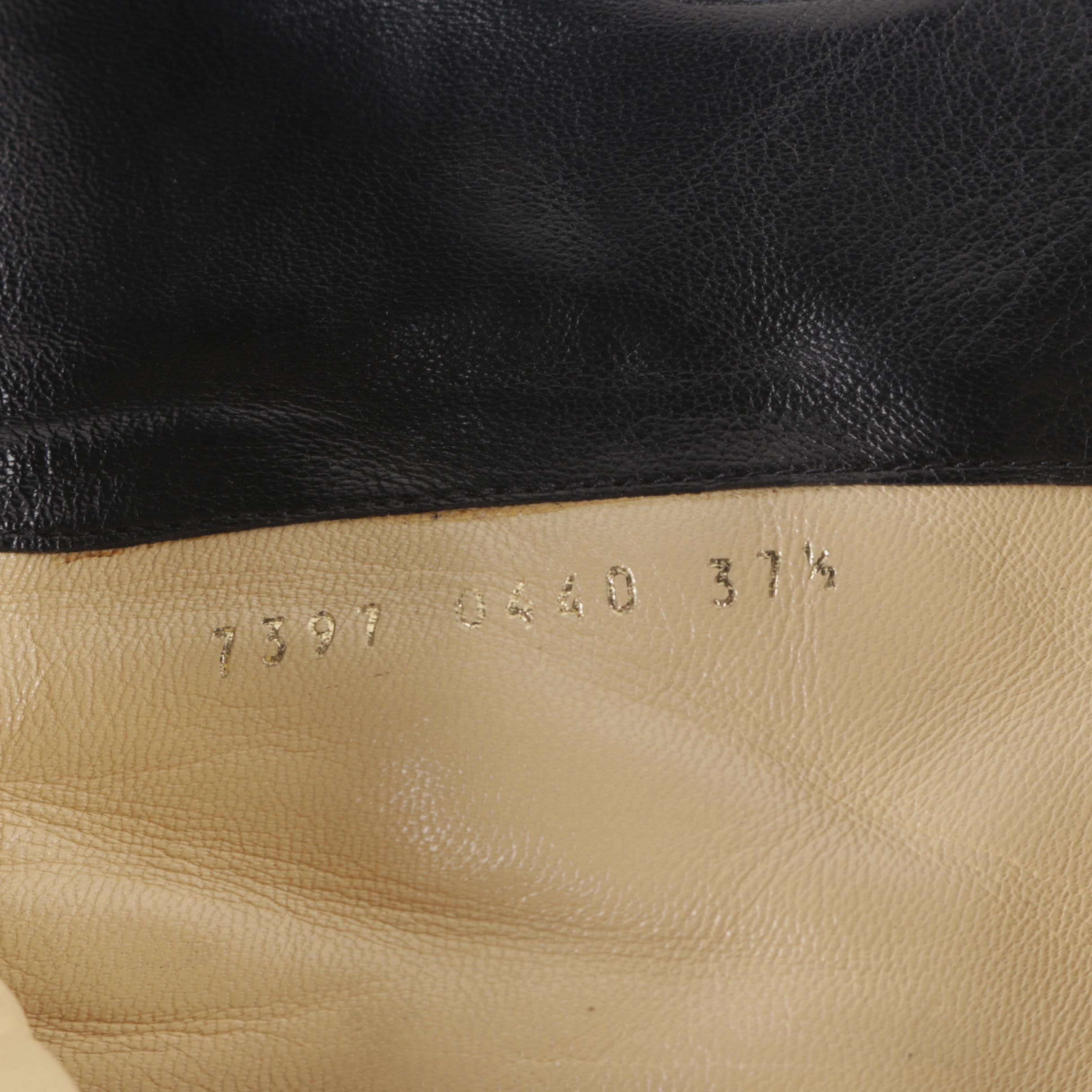 Vintage Sergio Rossi Black Leather High Heel Boots