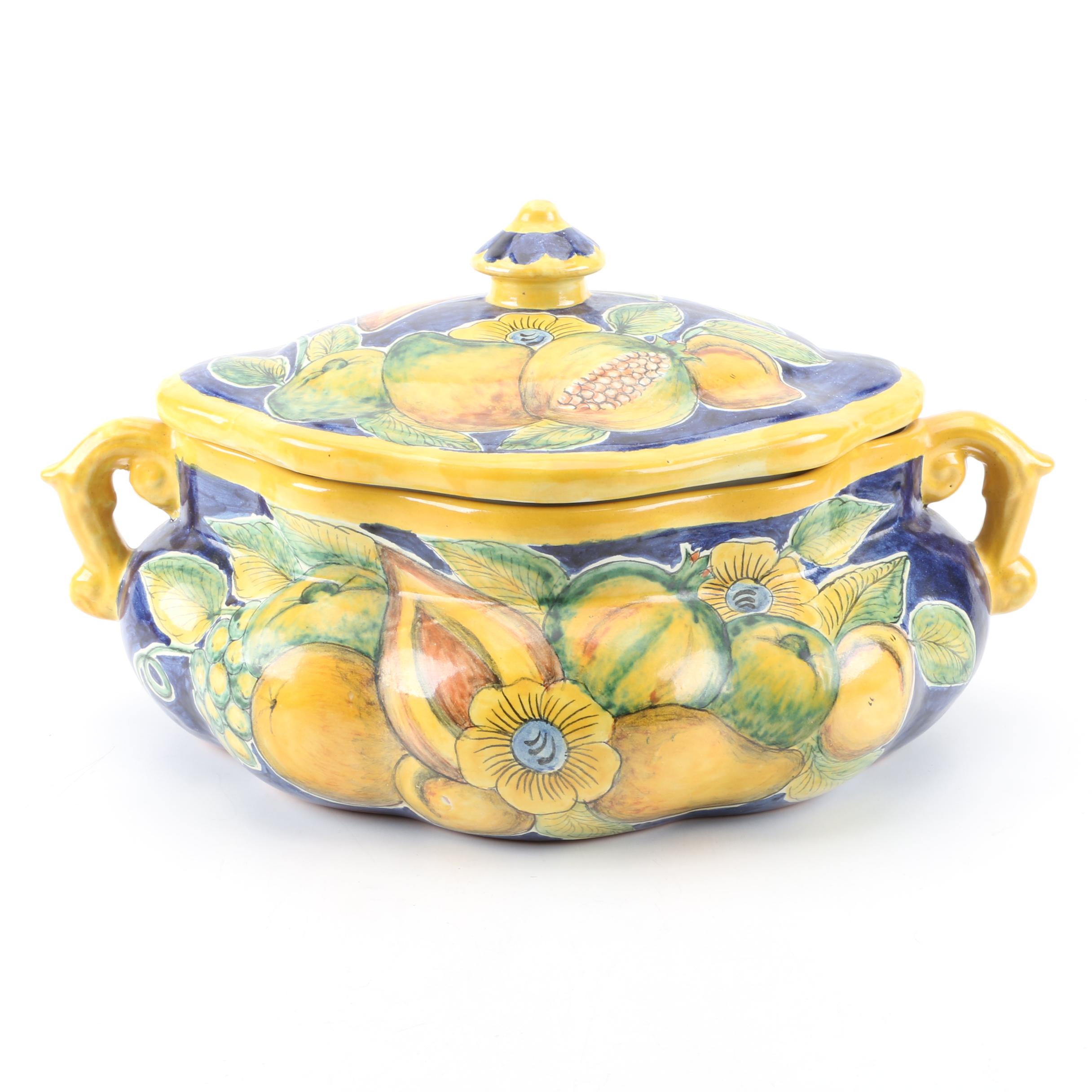 Mayolica Santa Rosa Covered Dish