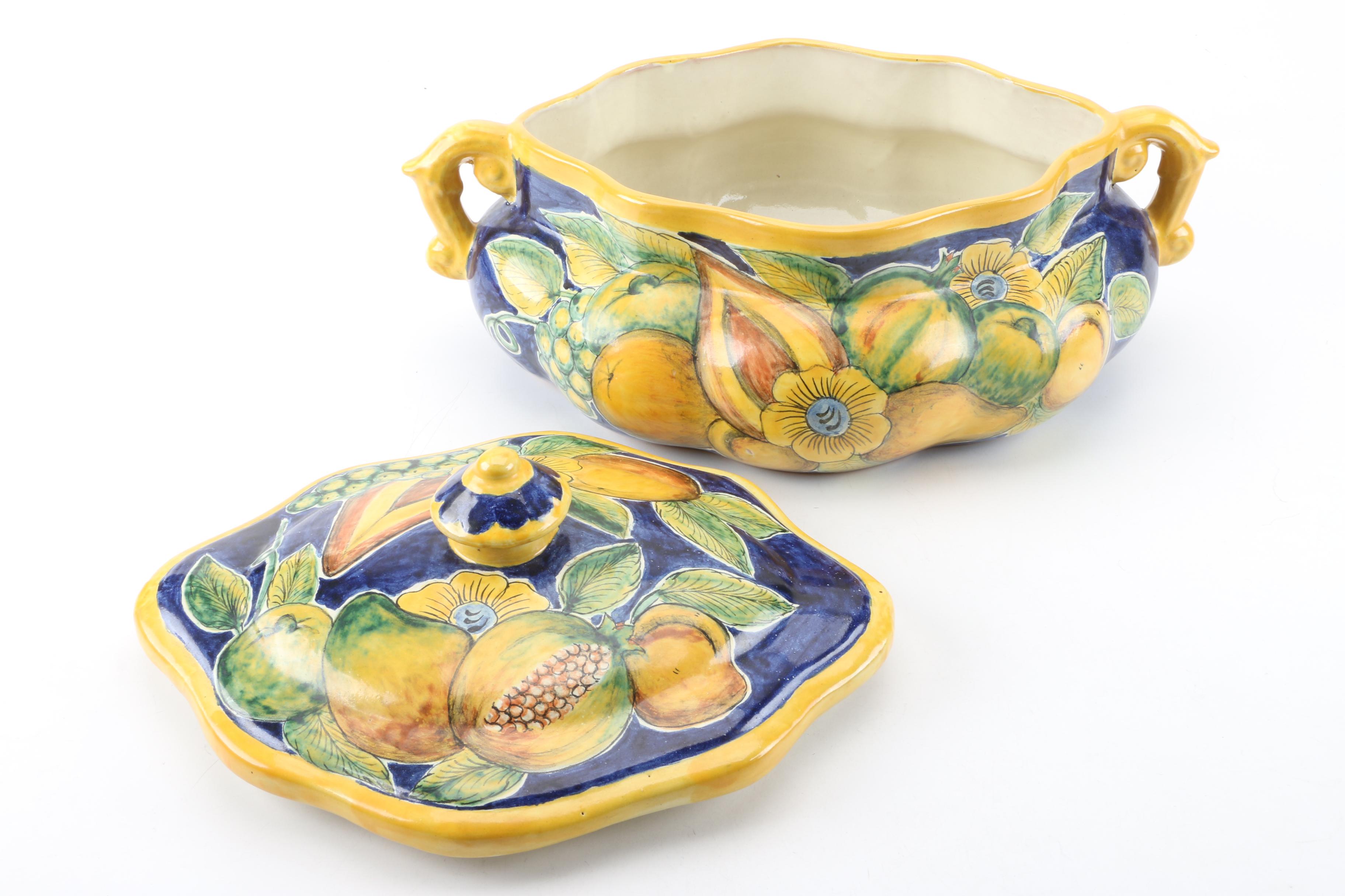 Mayolica Santa Rosa Covered Dish