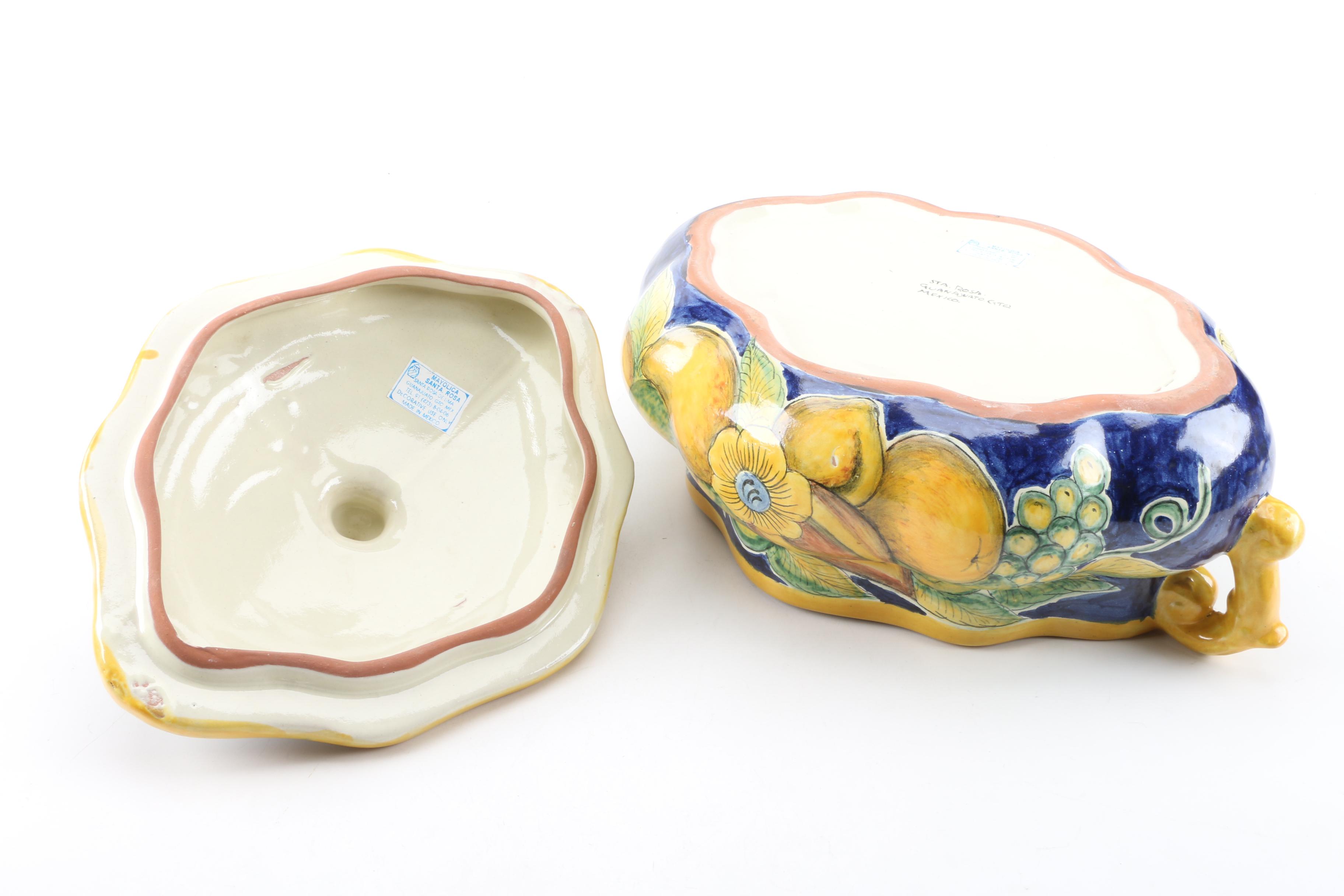 Mayolica Santa Rosa Covered Dish