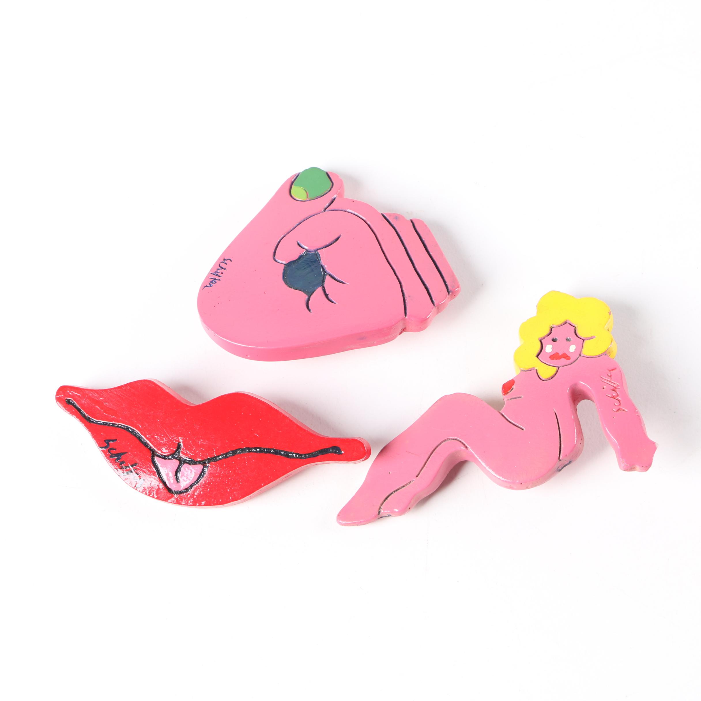 Handmade Composite Pins by Bill Schiffer