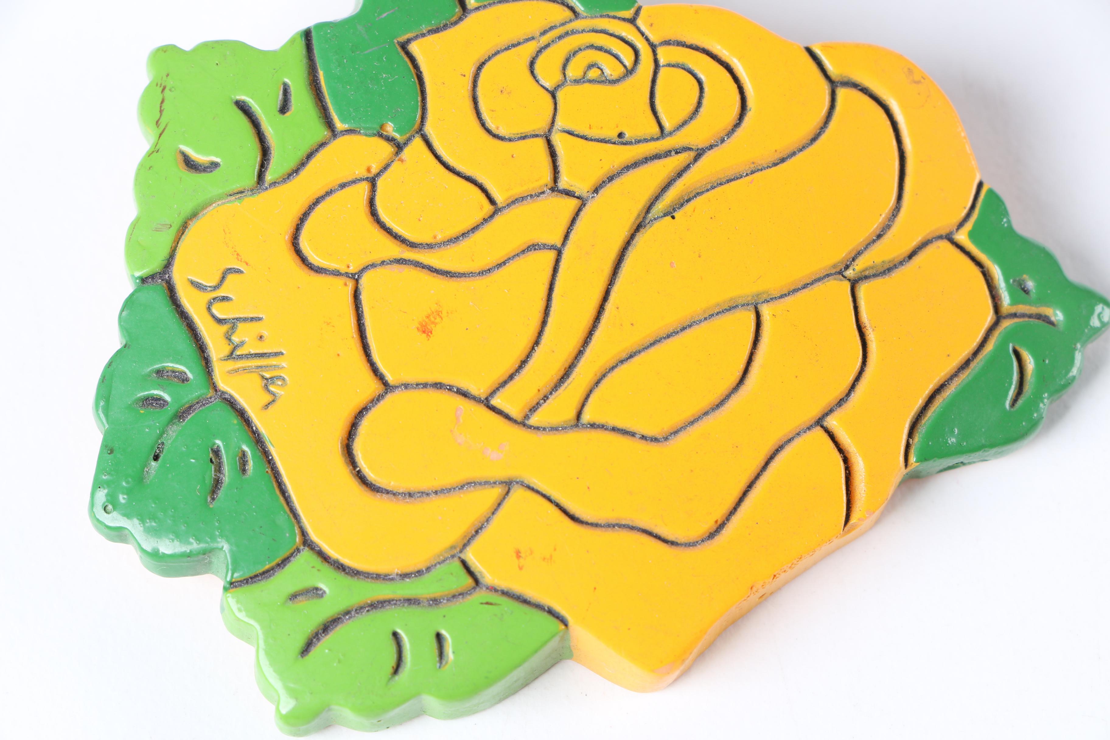 Circa 1973 Vintage Bill Schiffer Artisan Flower Brooch