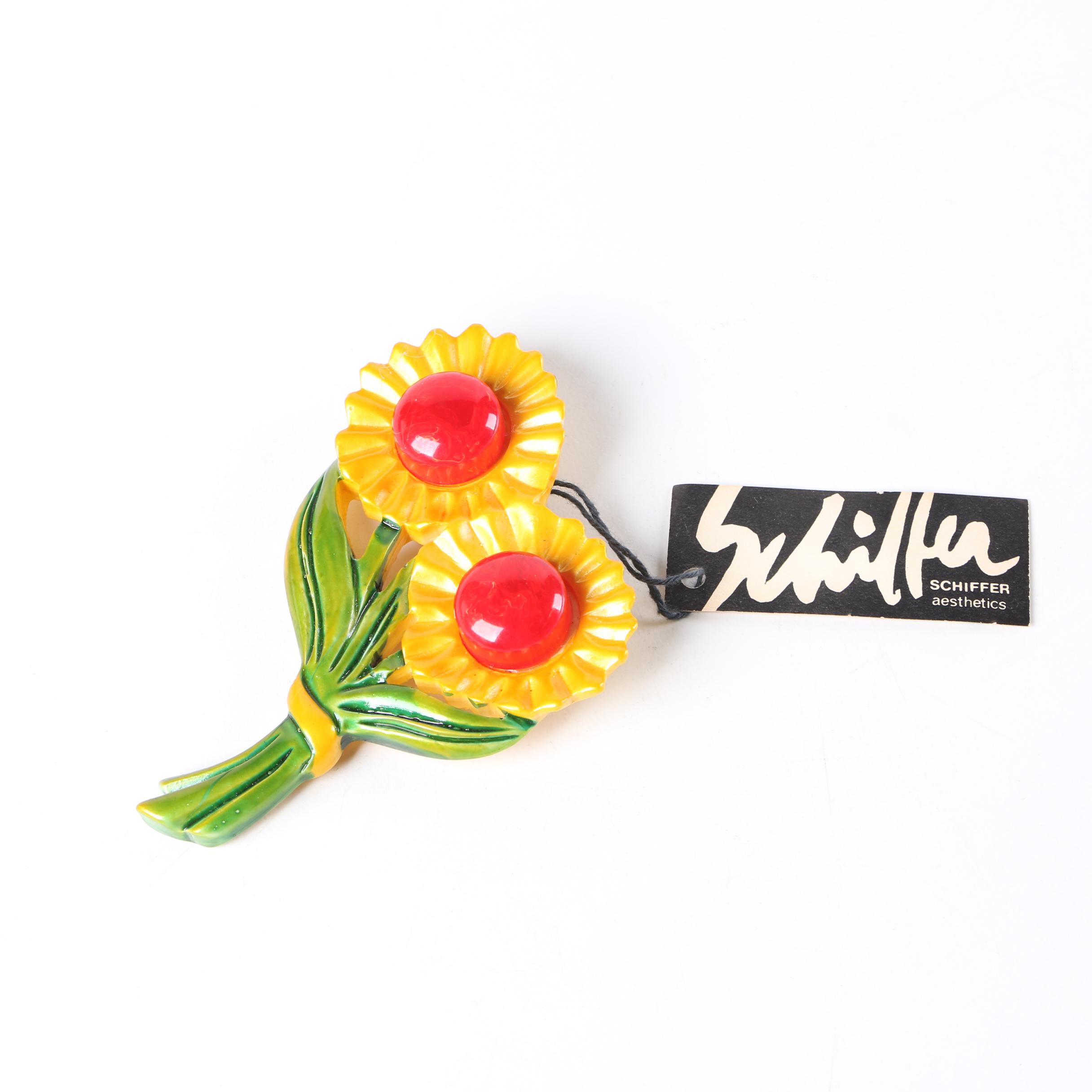 Vintage Artisan Handmade Bill Schiffer Brooch