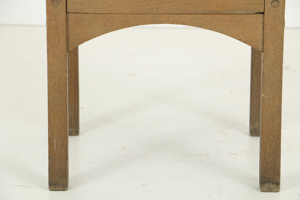 Early 20th Century Arts and Crafts Oak Smoking Stand by H.T. Cushman Mfg. Co.