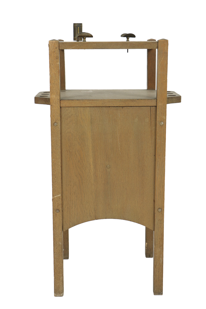 Early 20th Century Arts and Crafts Oak Smoking Stand by H.T. Cushman Mfg. Co.