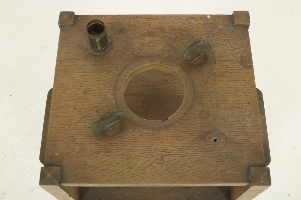 Early 20th Century Arts and Crafts Oak Smoking Stand by H.T. Cushman Mfg. Co.